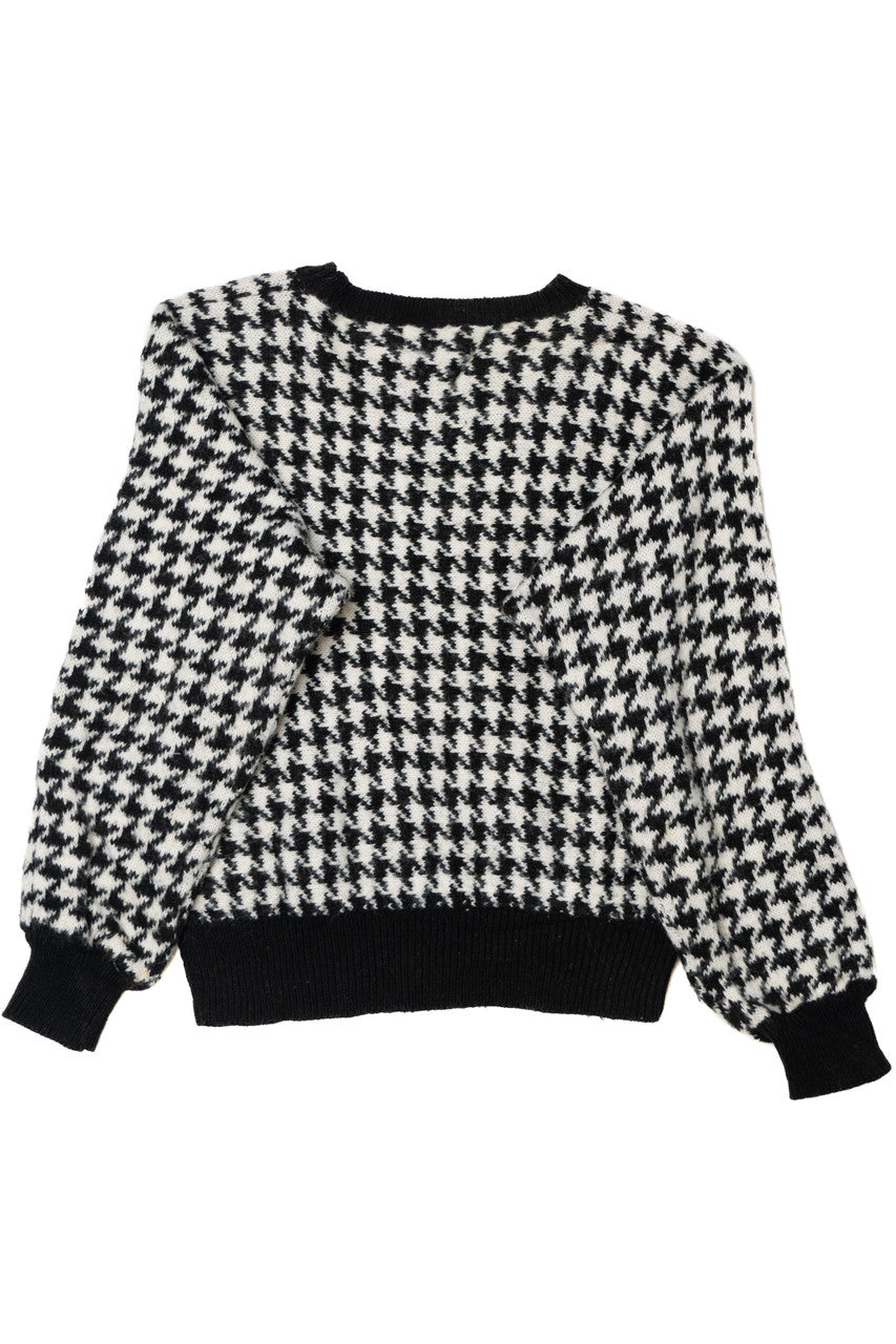 Vintage Houndstooth La Plume Sweater