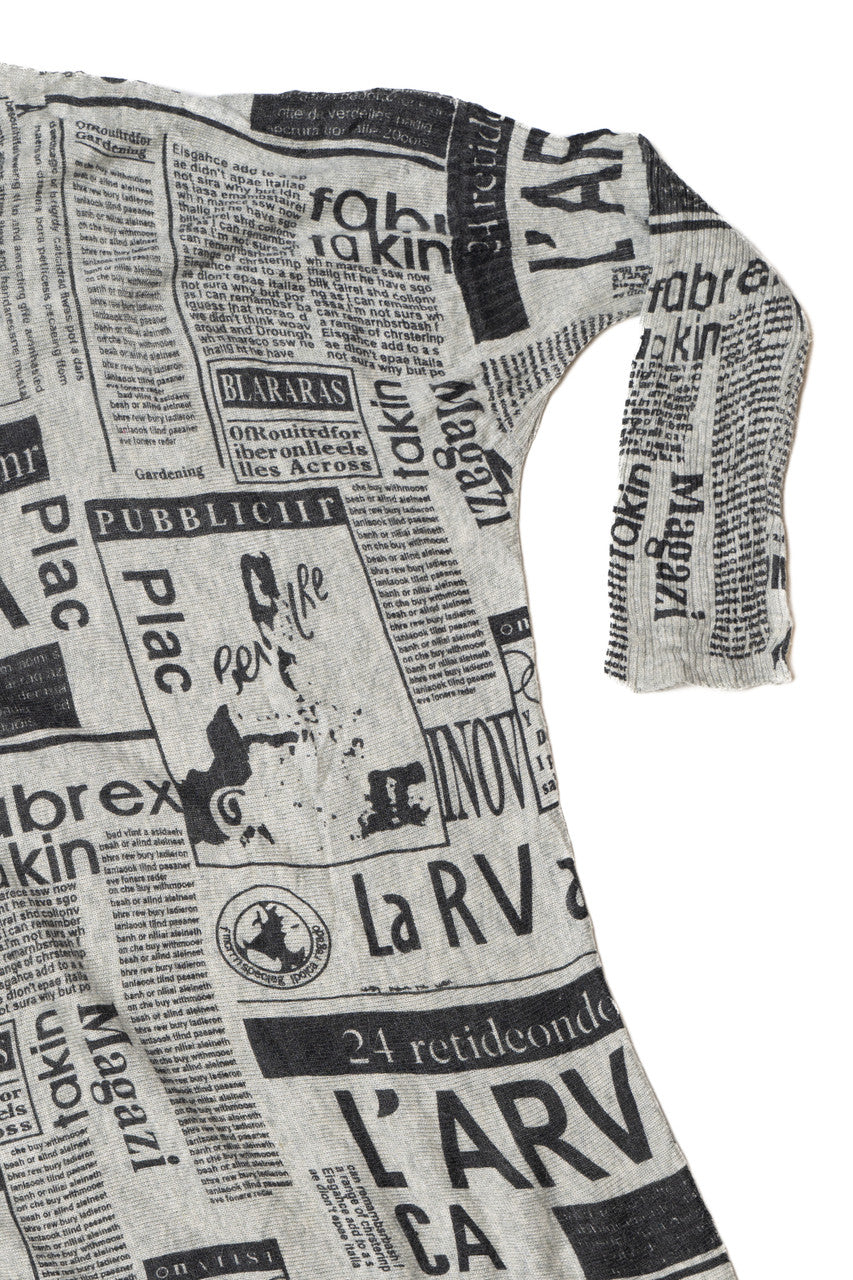 Newsprint "Larva" 3/4 Sleeve Sweater