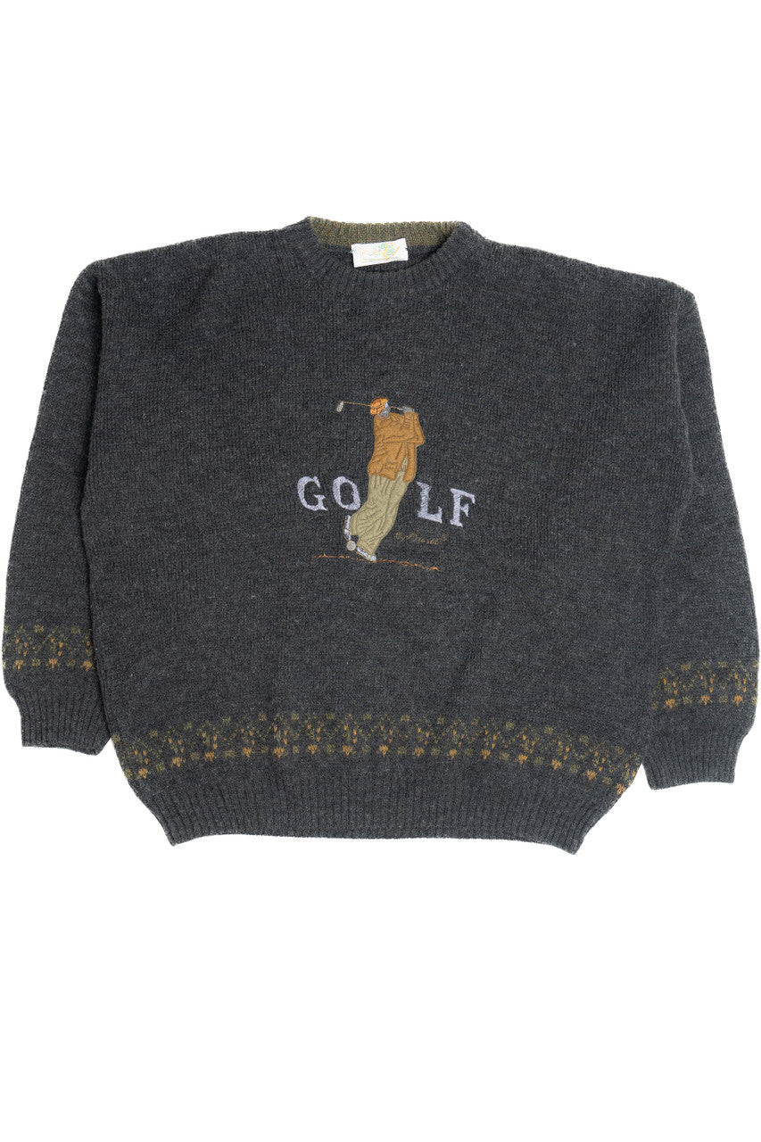 Vintage "Golf" Embroidered Sweater (1980s)