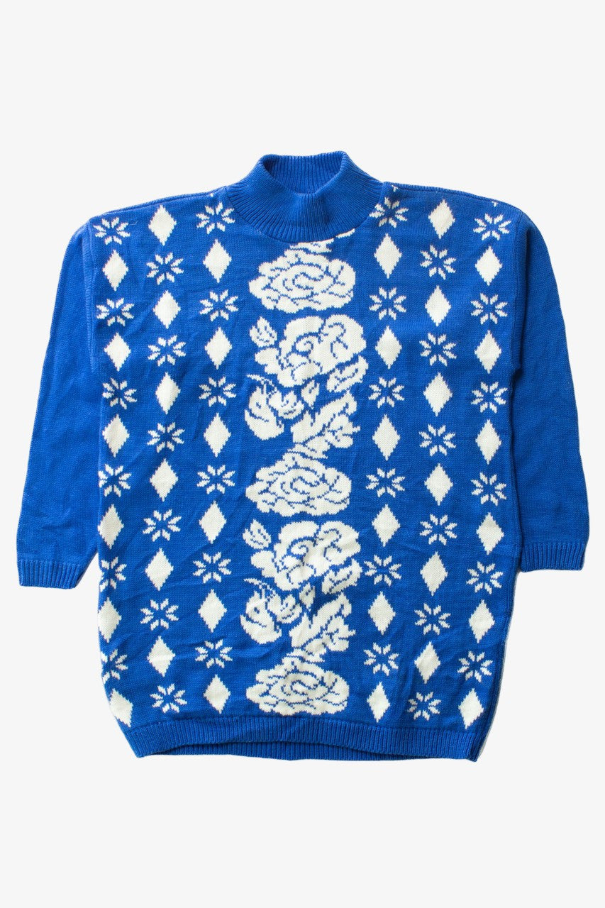 Vintage Traffic Jam Blue Rose Sweater (1990s)