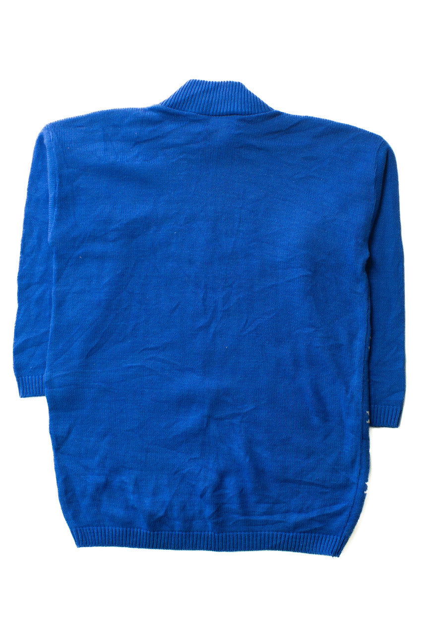 Vintage Traffic Jam Blue Rose Sweater (1990s)