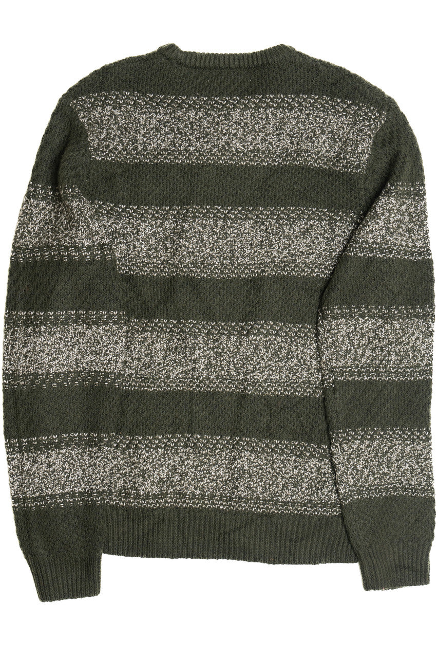 M&S Green Stripe Knit Sweater