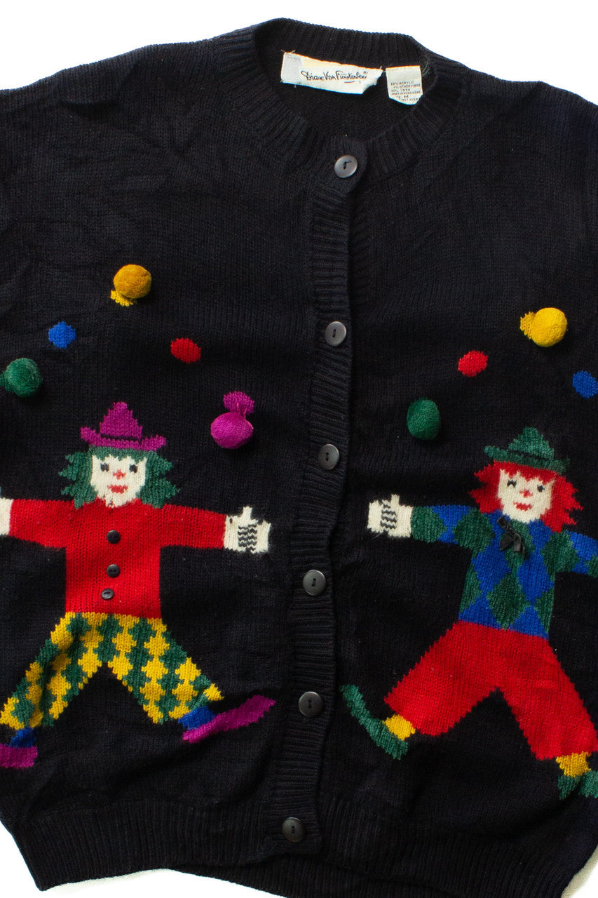 Vintage Diane von Furstenberg Clown Cardigan (1990s)