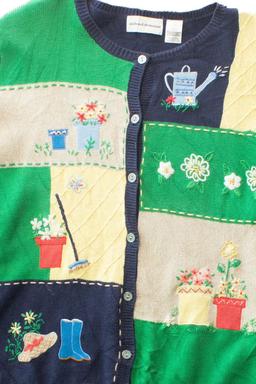 Vintage Gardening Cardigan Sweater (2000s)