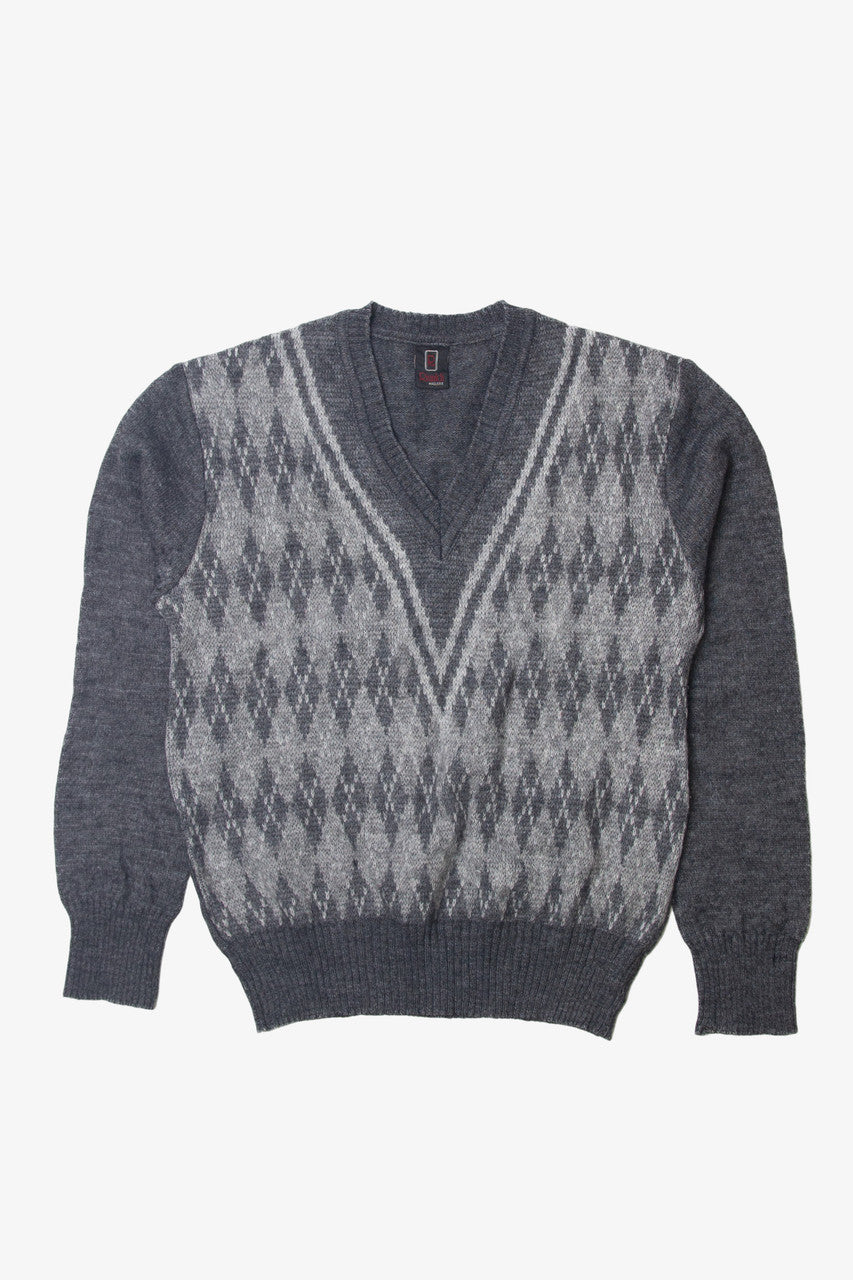 Vintage Rinaldi Maglierie Gray Argyle Sweater