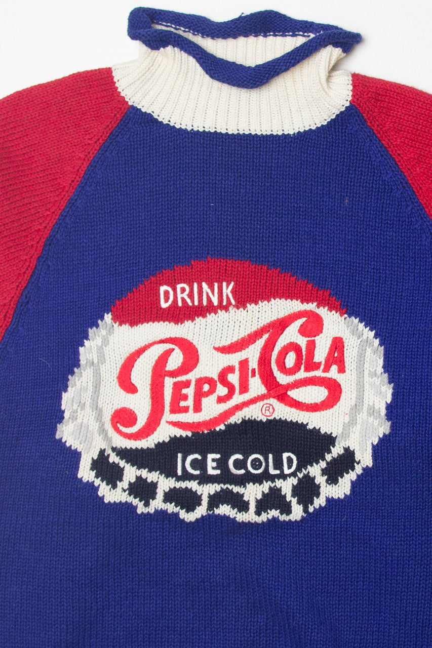 Vintage Trademarks "Drink Pepsi-Cola Ice Cold" Sweater (1990s)