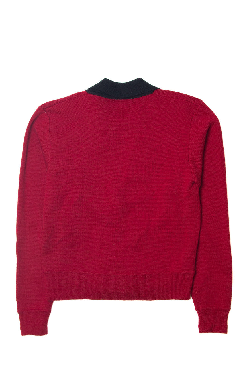 Vintage Jos. A. Bank Red Blazer Sweater