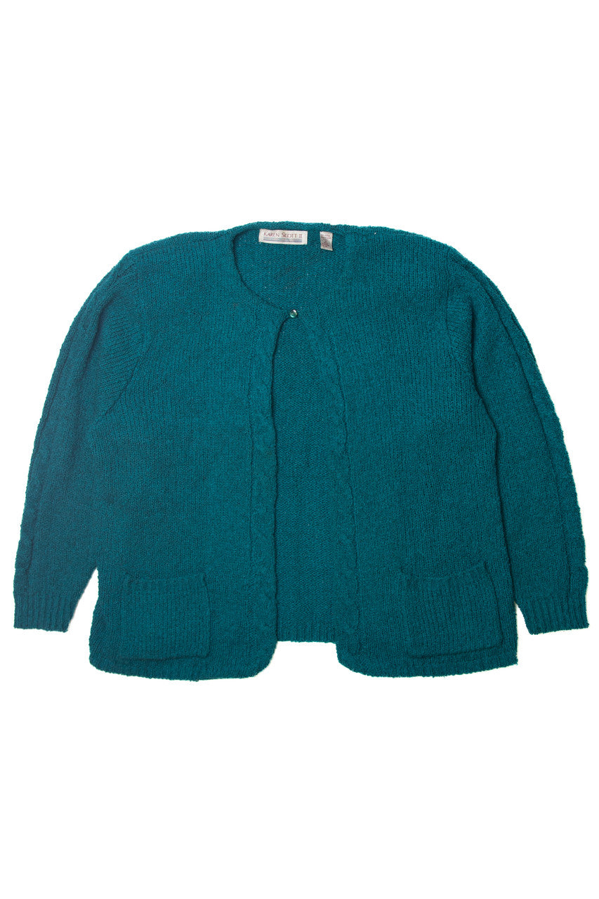 Vintage Karen Scott II Cable Knit Cardigan
