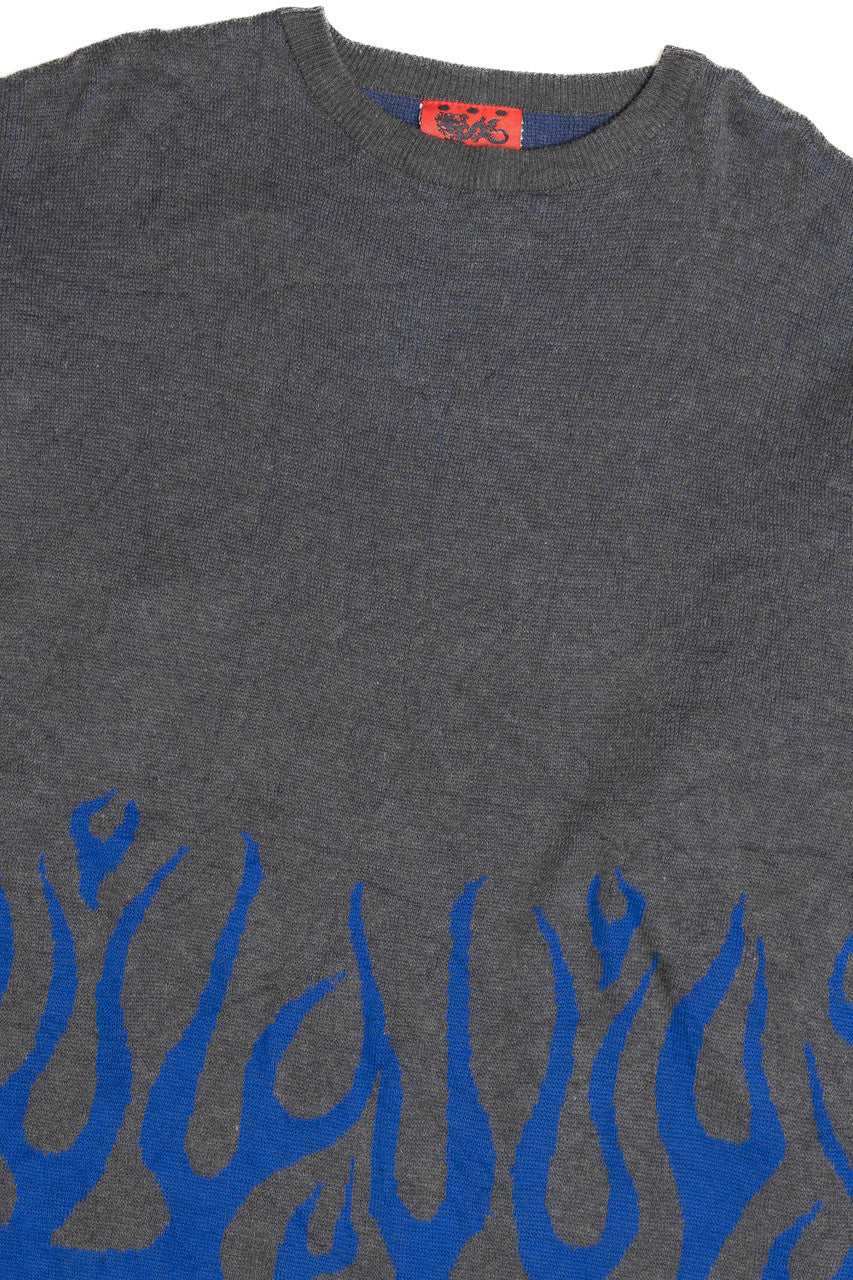 Vintage Blue Flames Pineapple Connection Sweater (1990s)
