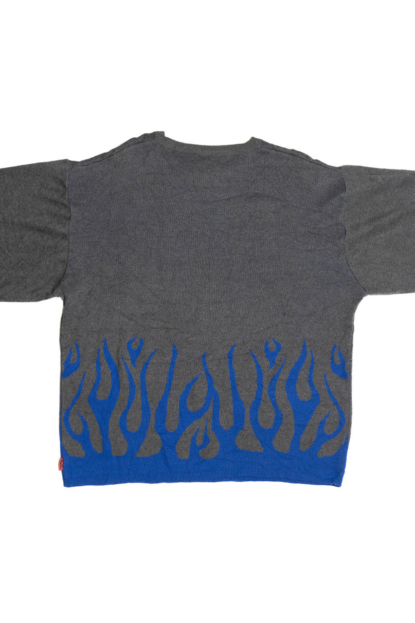Vintage Blue Flames Pineapple Connection Sweater (1990s)