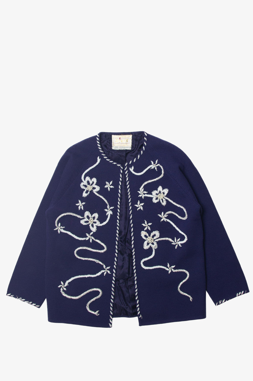 Vintage Bizer Embroidered Cardigan (1980s)