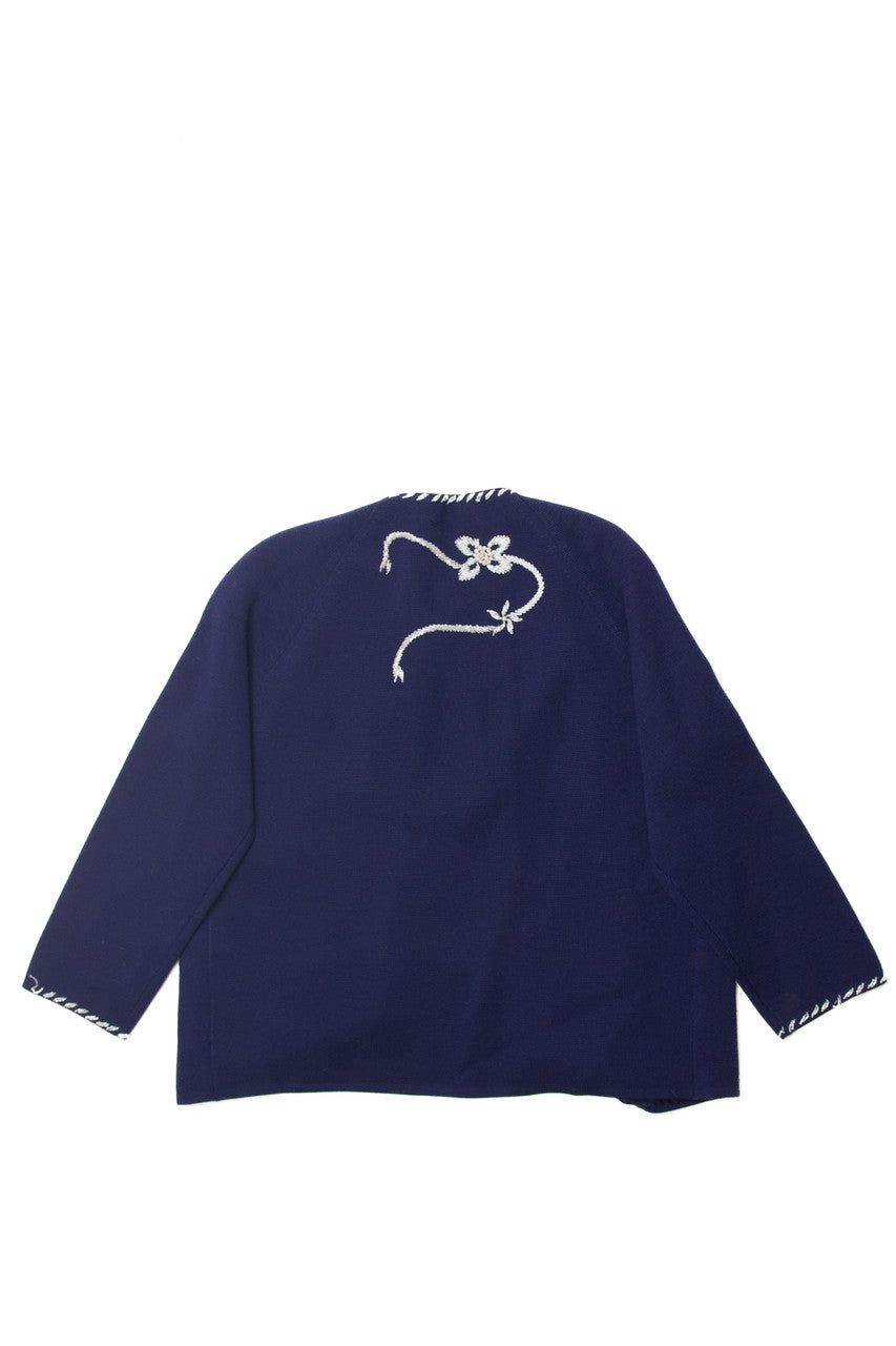 Vintage Bizer Embroidered Cardigan (1980s)