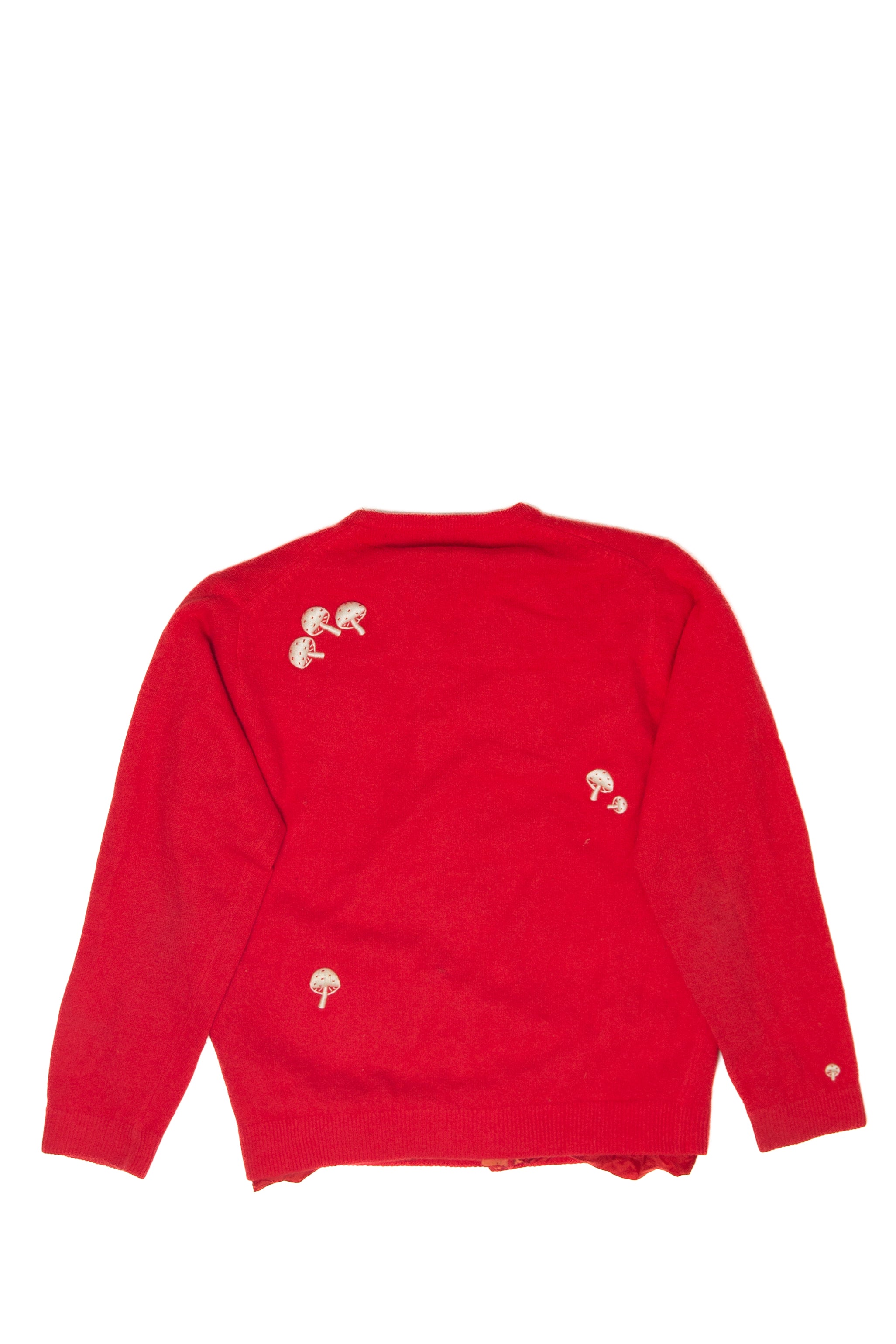 Vintage Hand Embroidered Mushroom Ricky Bo Sweater