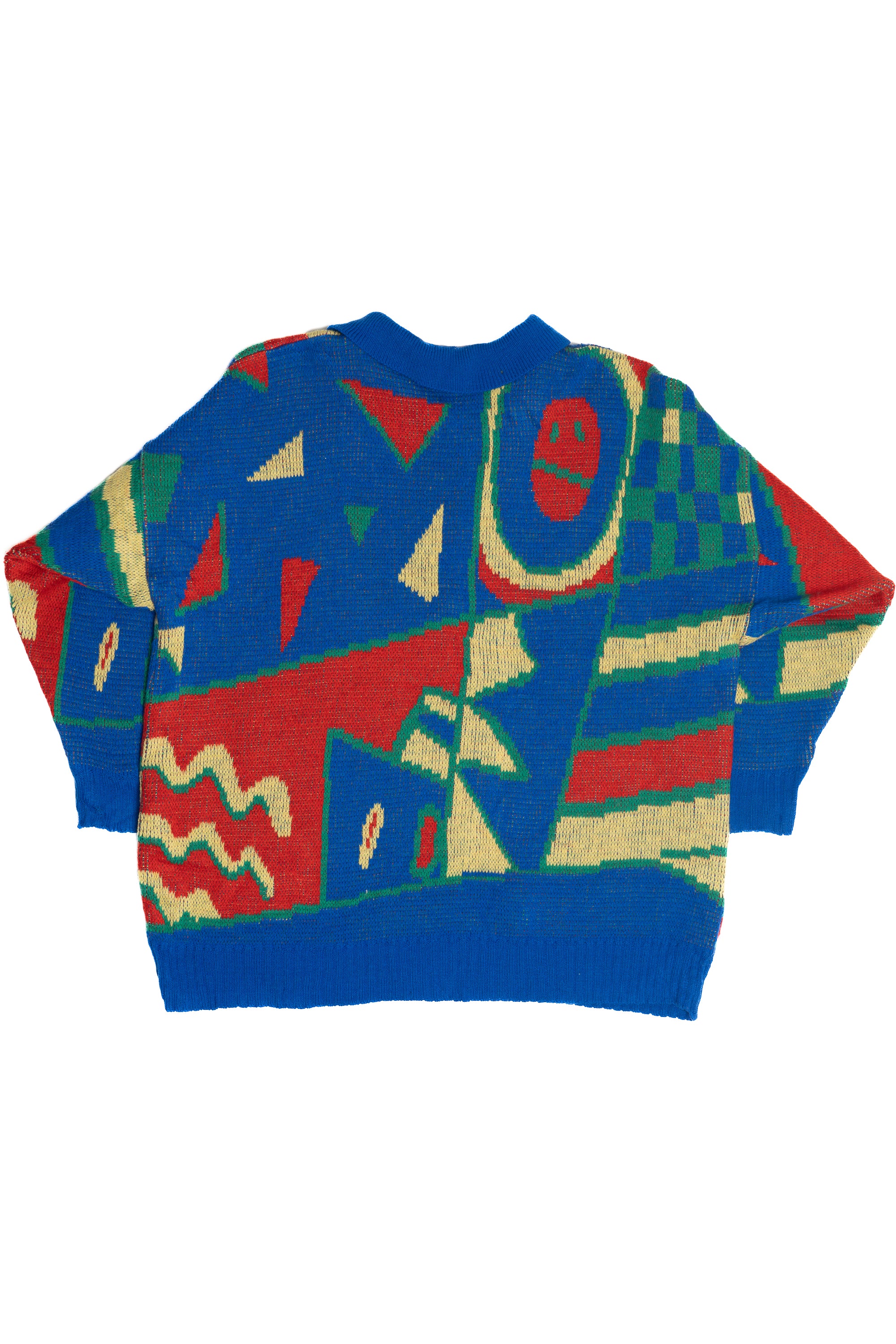 Vintage Grumpy Guy Geometric Knit Sweater (1980s)