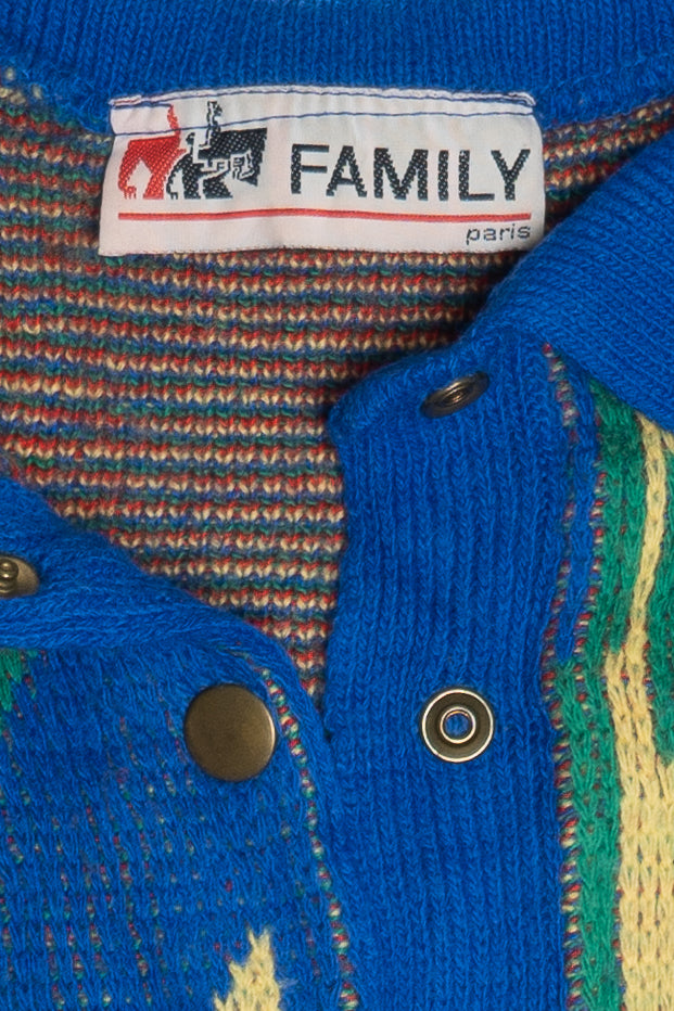 Vintage Grumpy Guy Geometric Knit Sweater (1980s)