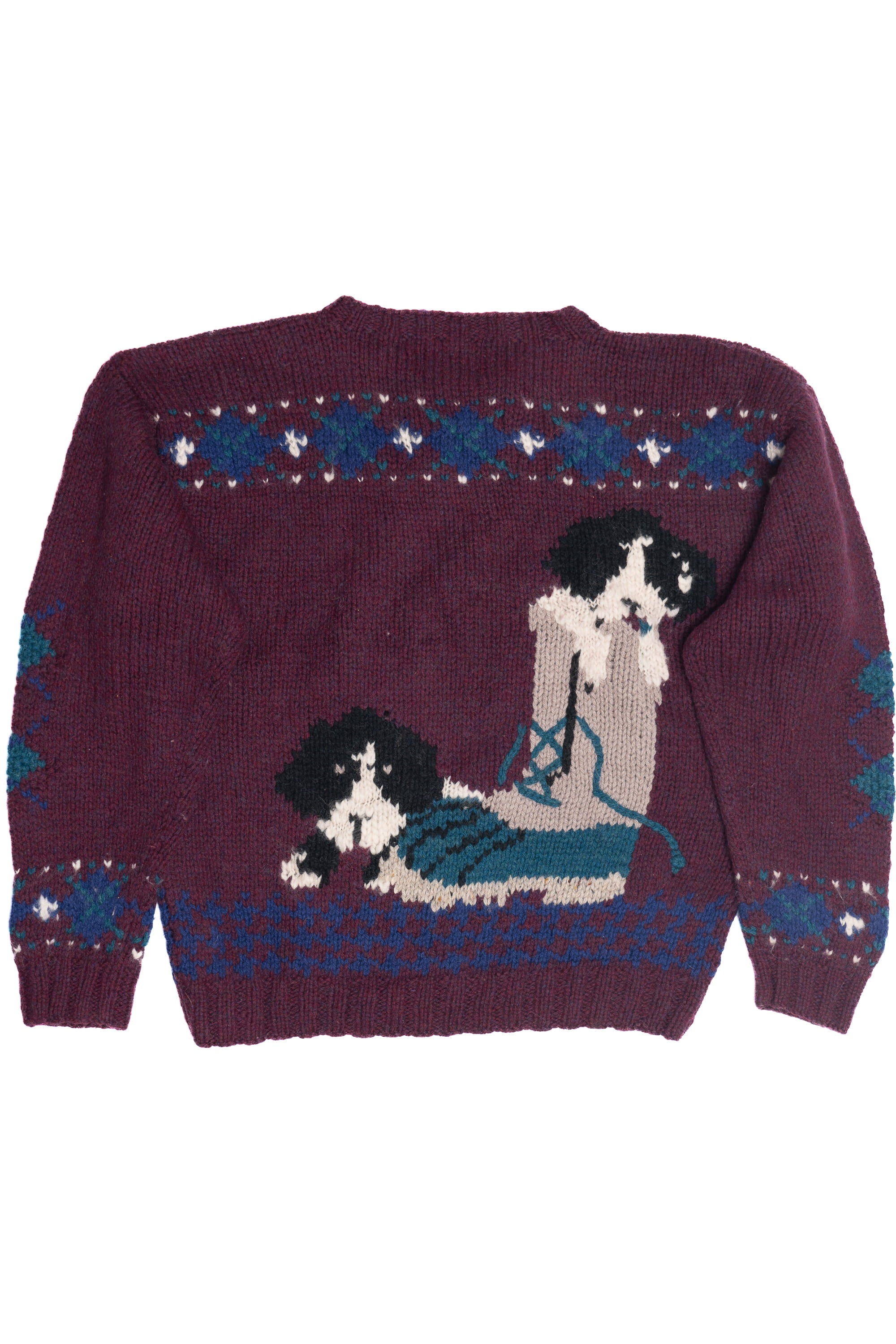 Vintage Woolrich Puppies On A Winter Boot Wool Sweater (1990s)