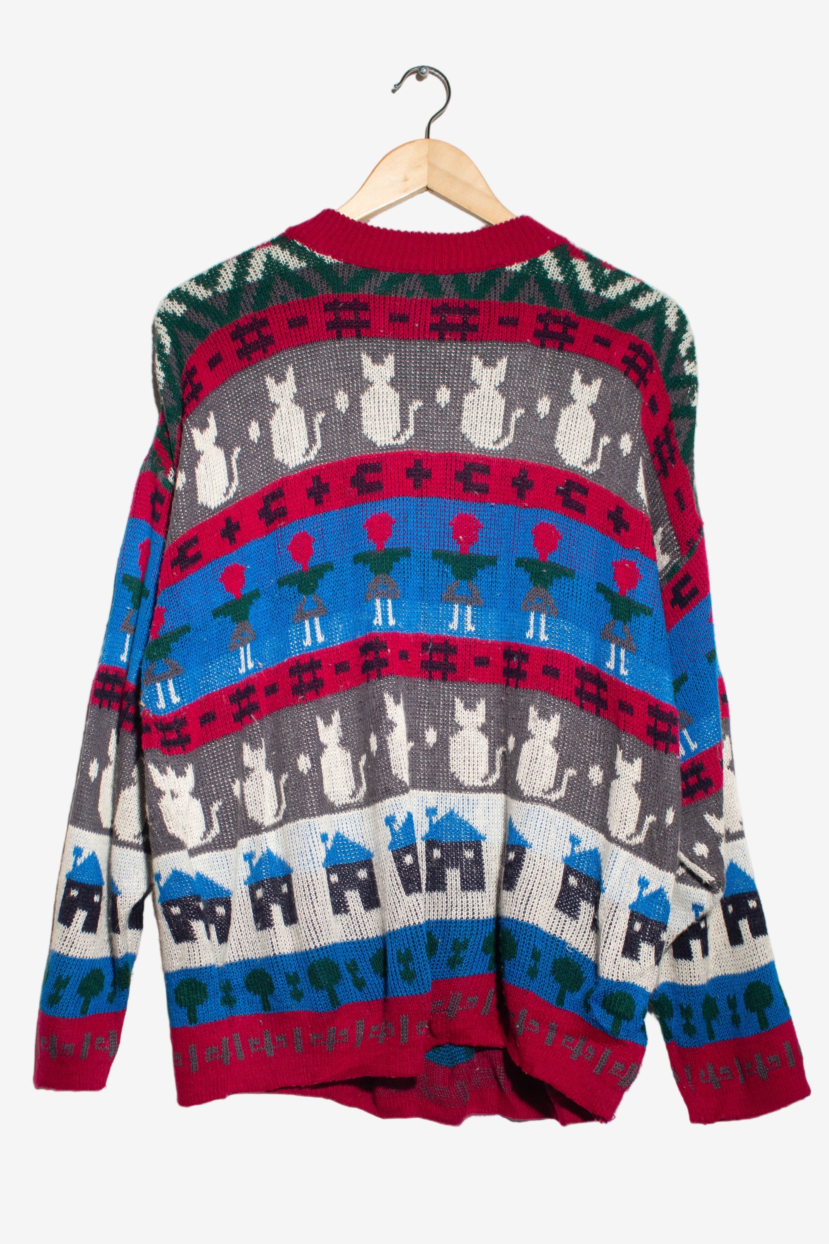 Vintage House Cats Sweater (1980s)