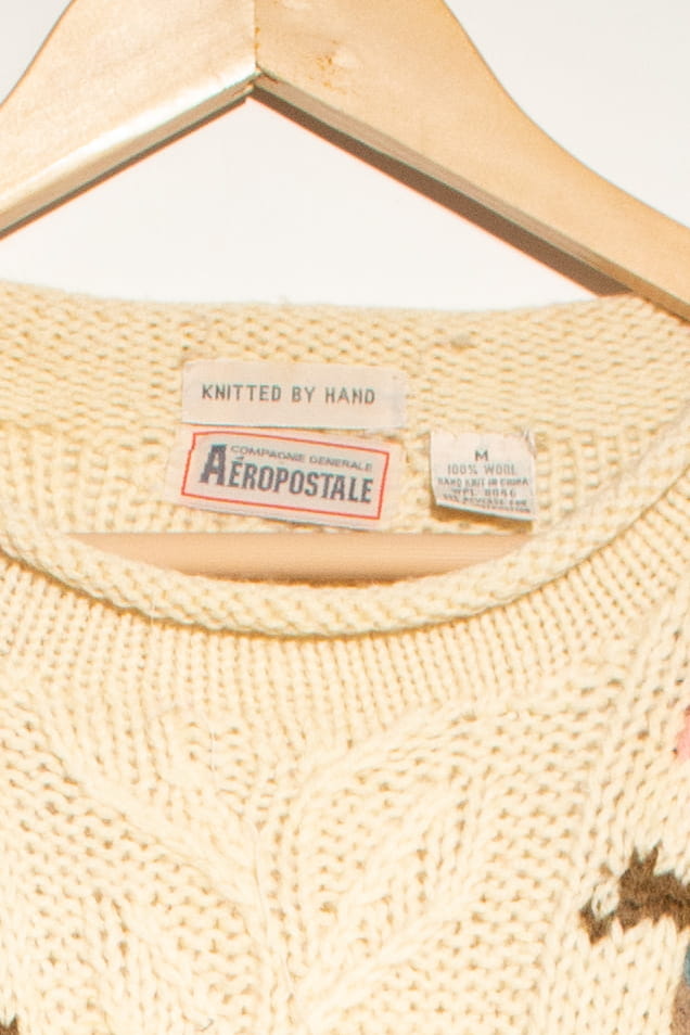 Vintage Aeropostale Rose Sweater (1990s)