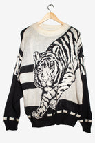 Vintage Black & White Tiger Sweater (1990s)