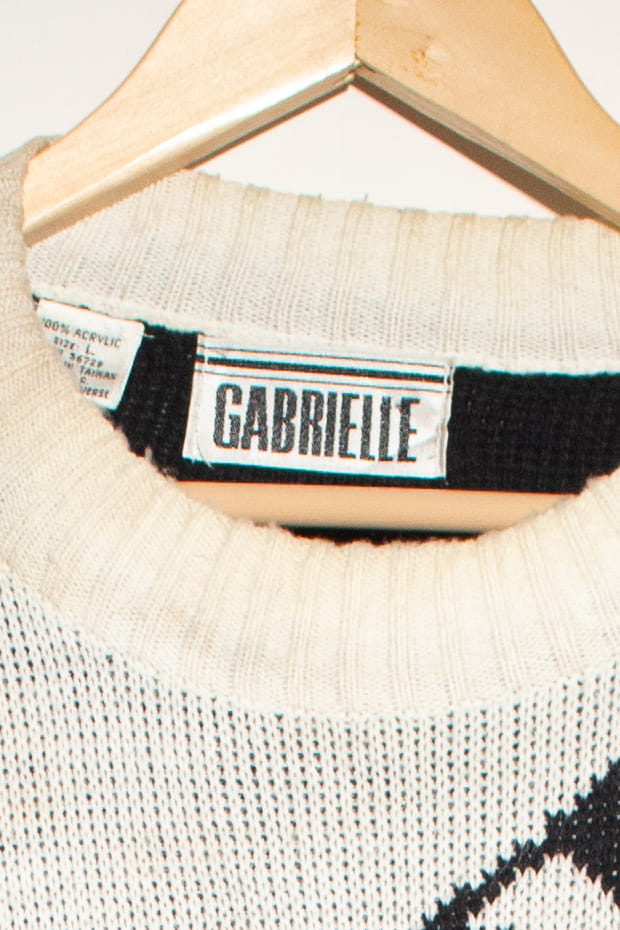 Vintage Black & White Tiger Sweater (1990s)