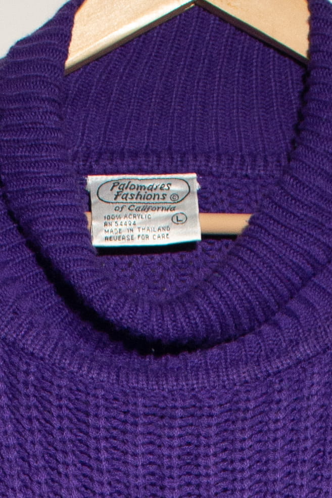 Vintage Palomares Purple Striped Sweater (1980s)