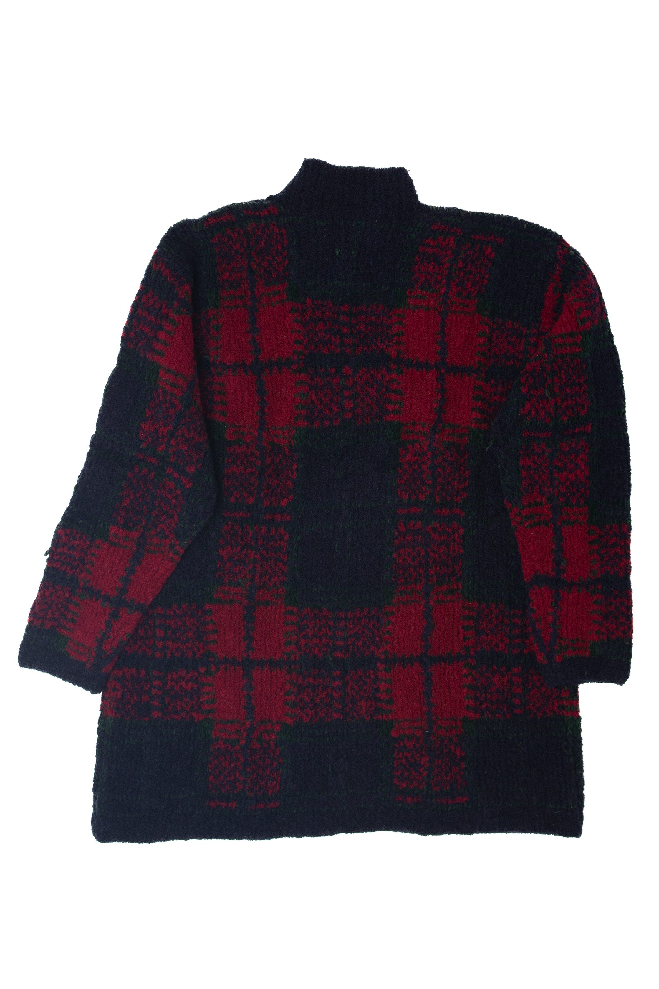 Vintage Jones New York Plaid Sweater (1990s)