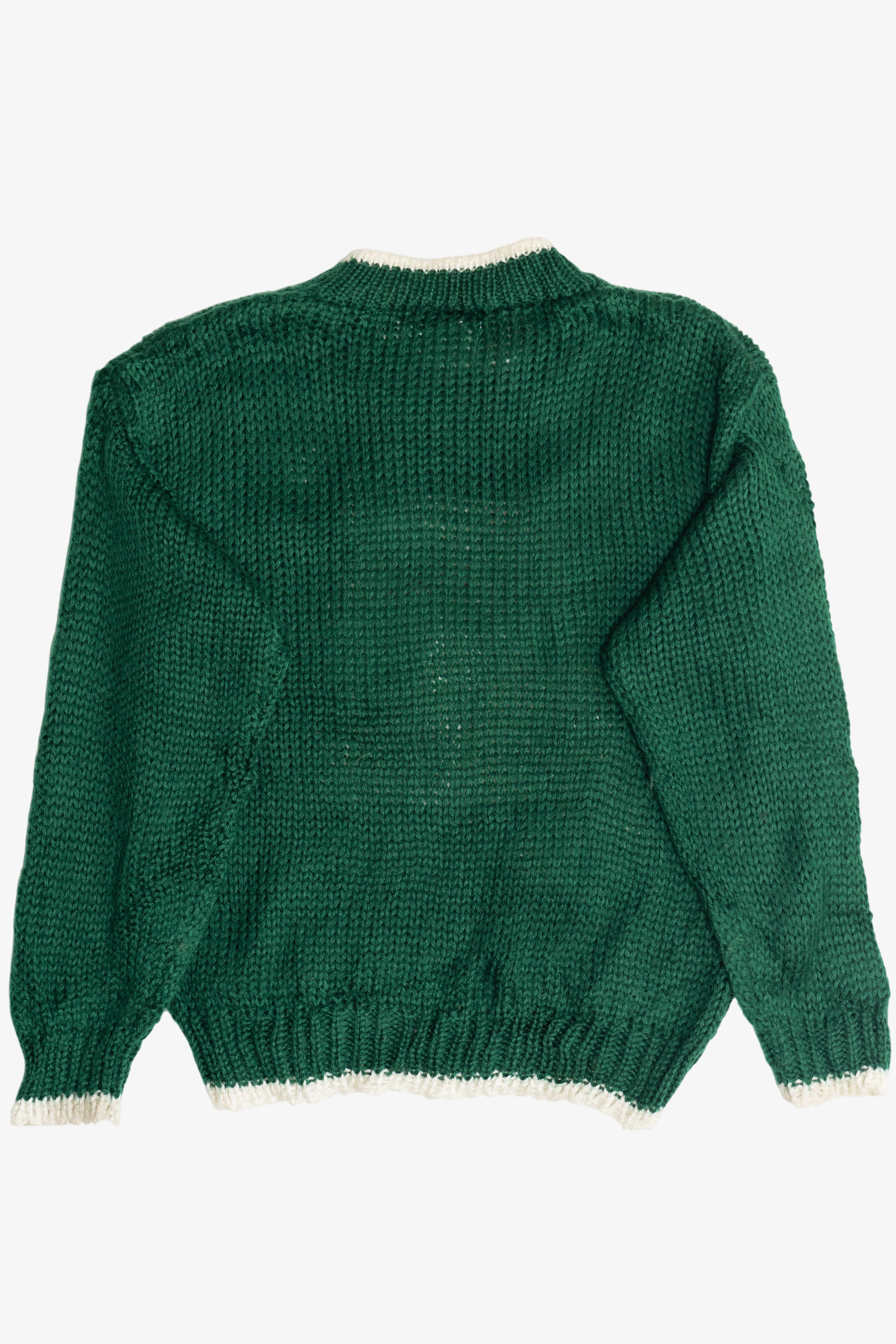 Vintage Cat With Butterflies Heidi Hand Knit Sweater (1980s)