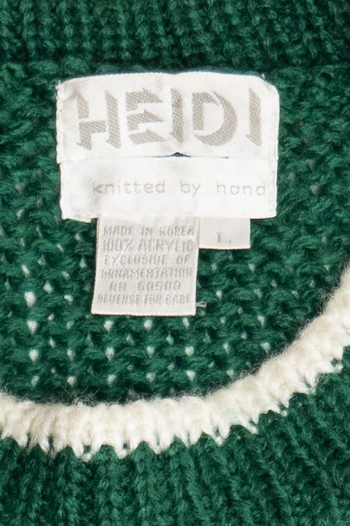 Vintage Cat With Butterflies Heidi Hand Knit Sweater (1980s)