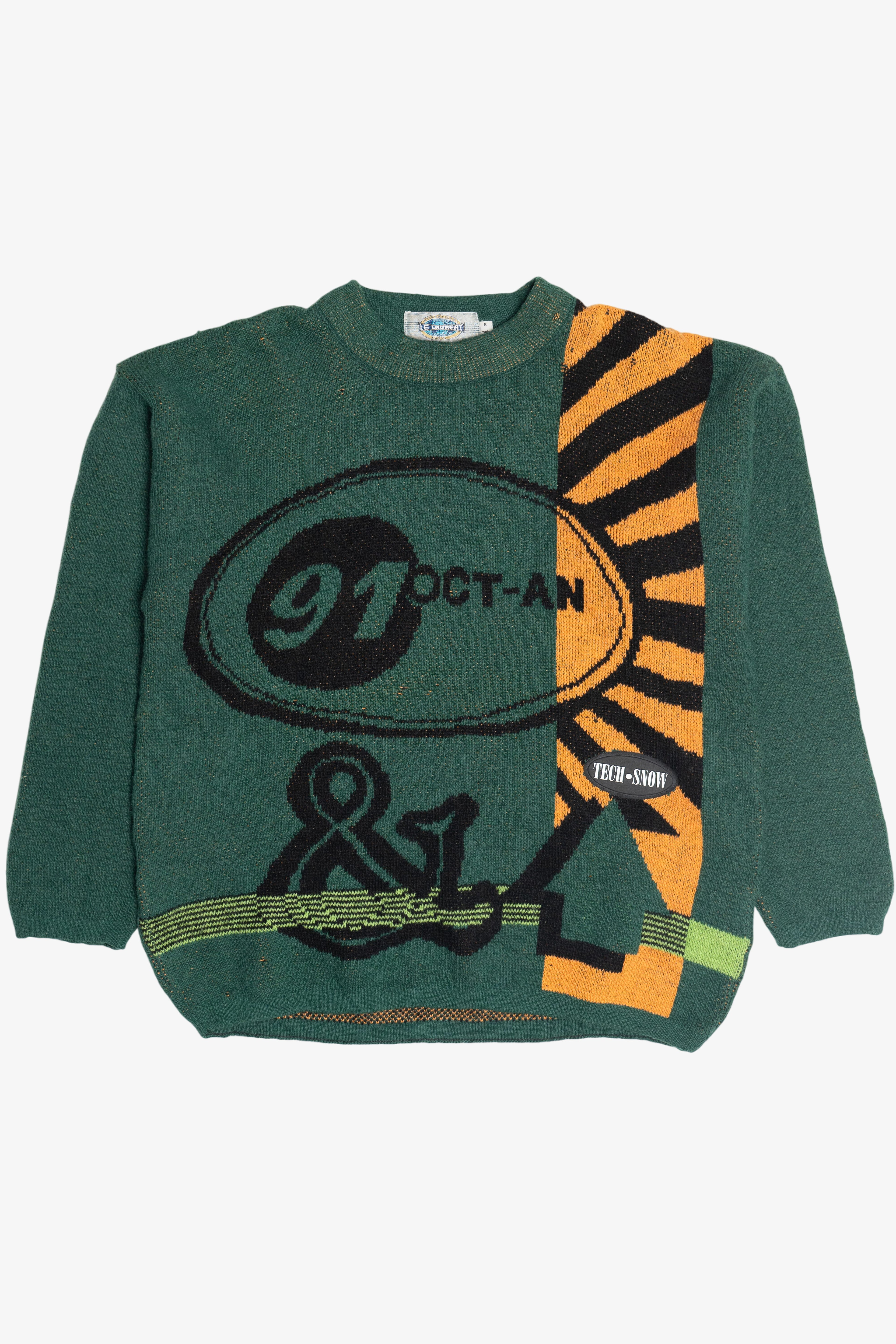 Vintage "Tech Snow" Le Laureat Graphic Sweater (1980s)