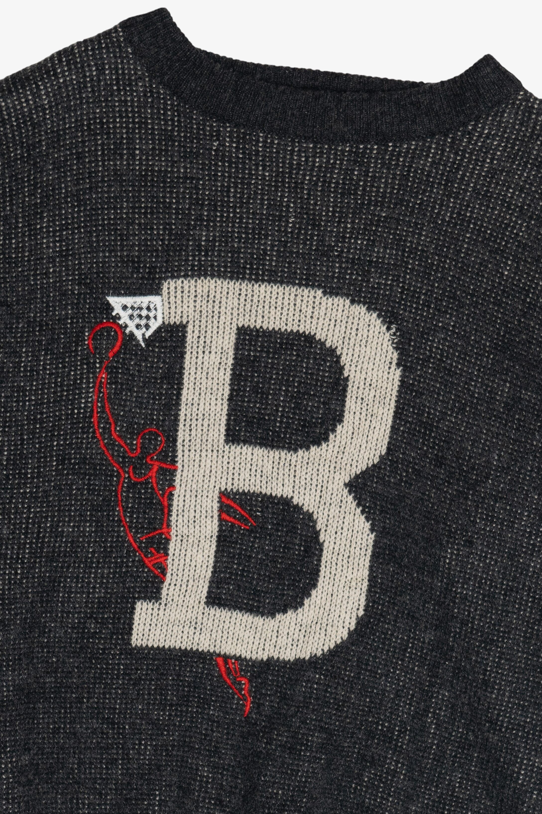 Vintage Benetton "B" Knit Sweater (1980s)