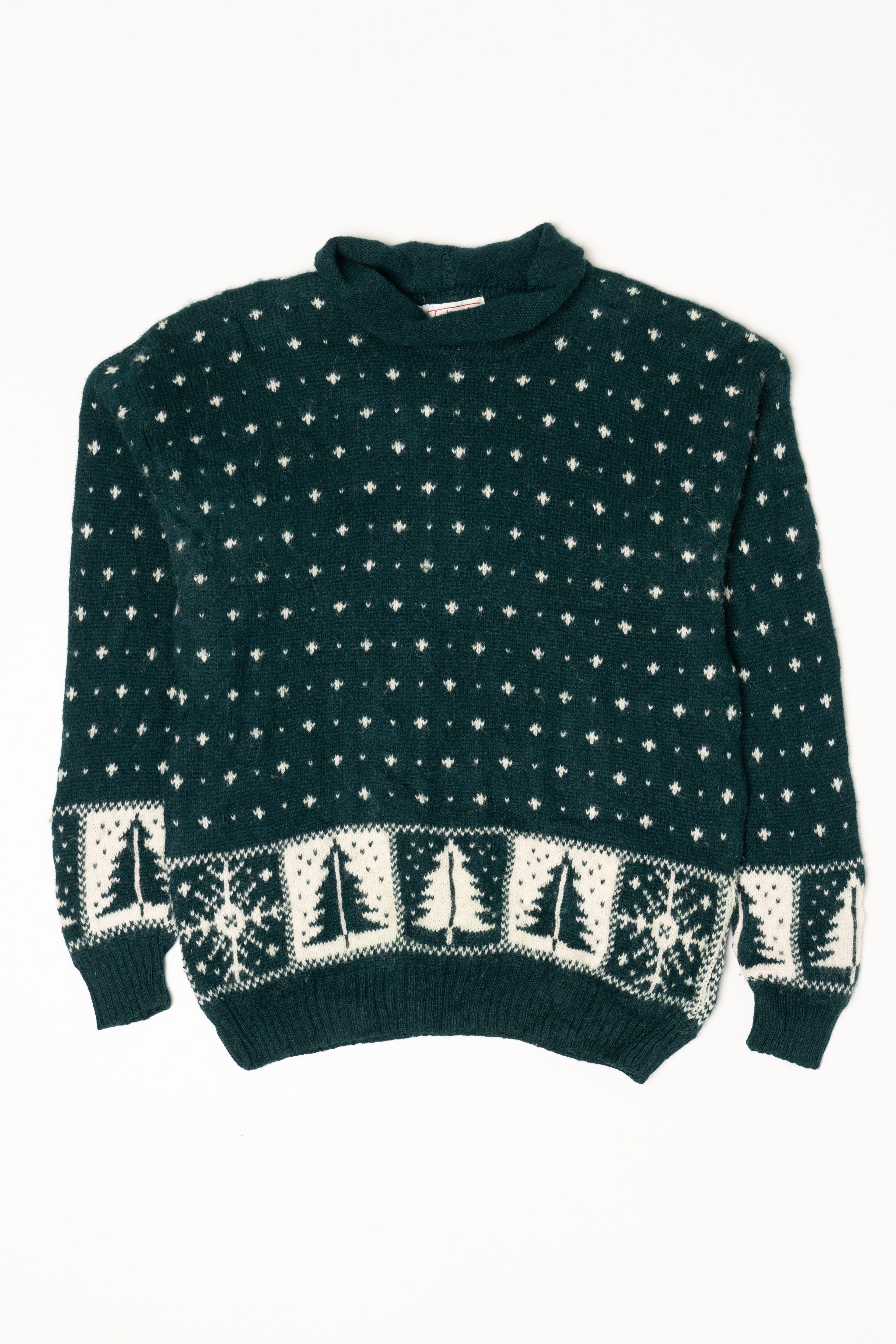 Vintage Dark Green Winter Talbots Sweater (1990s)