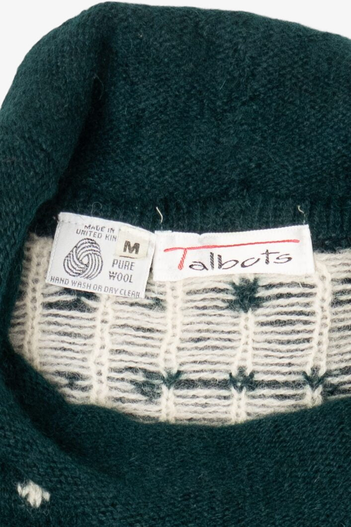 Vintage Dark Green Winter Talbots Sweater (1990s)