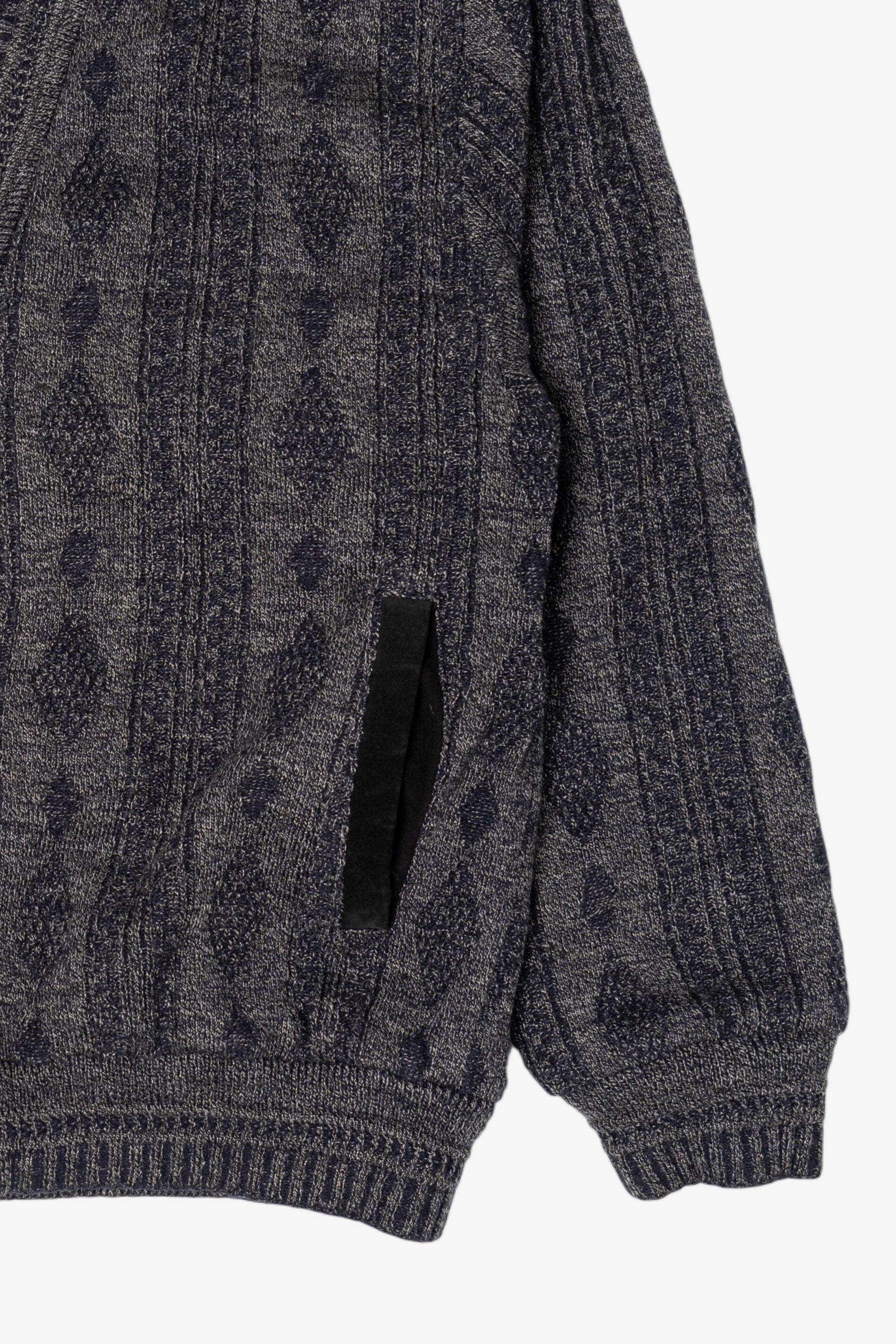 Vintage Dark Gray Canda Faux Suede Sweater (1980s)