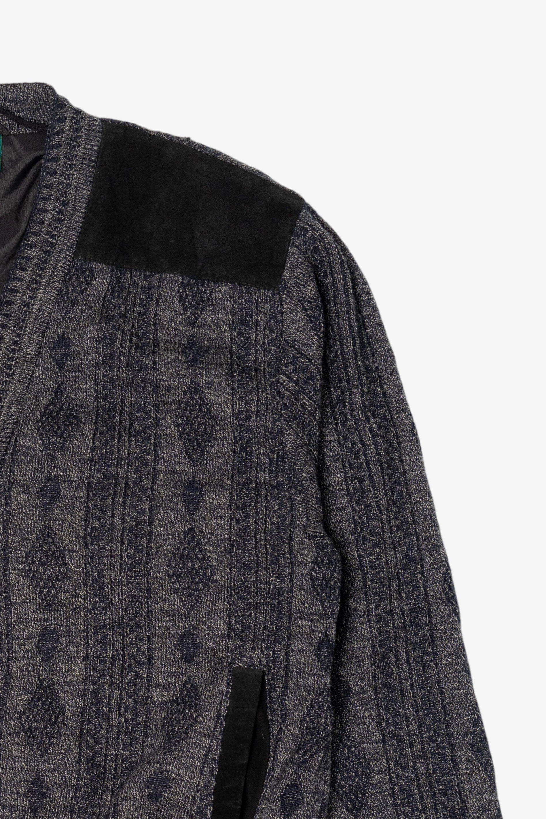 Vintage Dark Gray Canda Faux Suede Sweater (1980s)