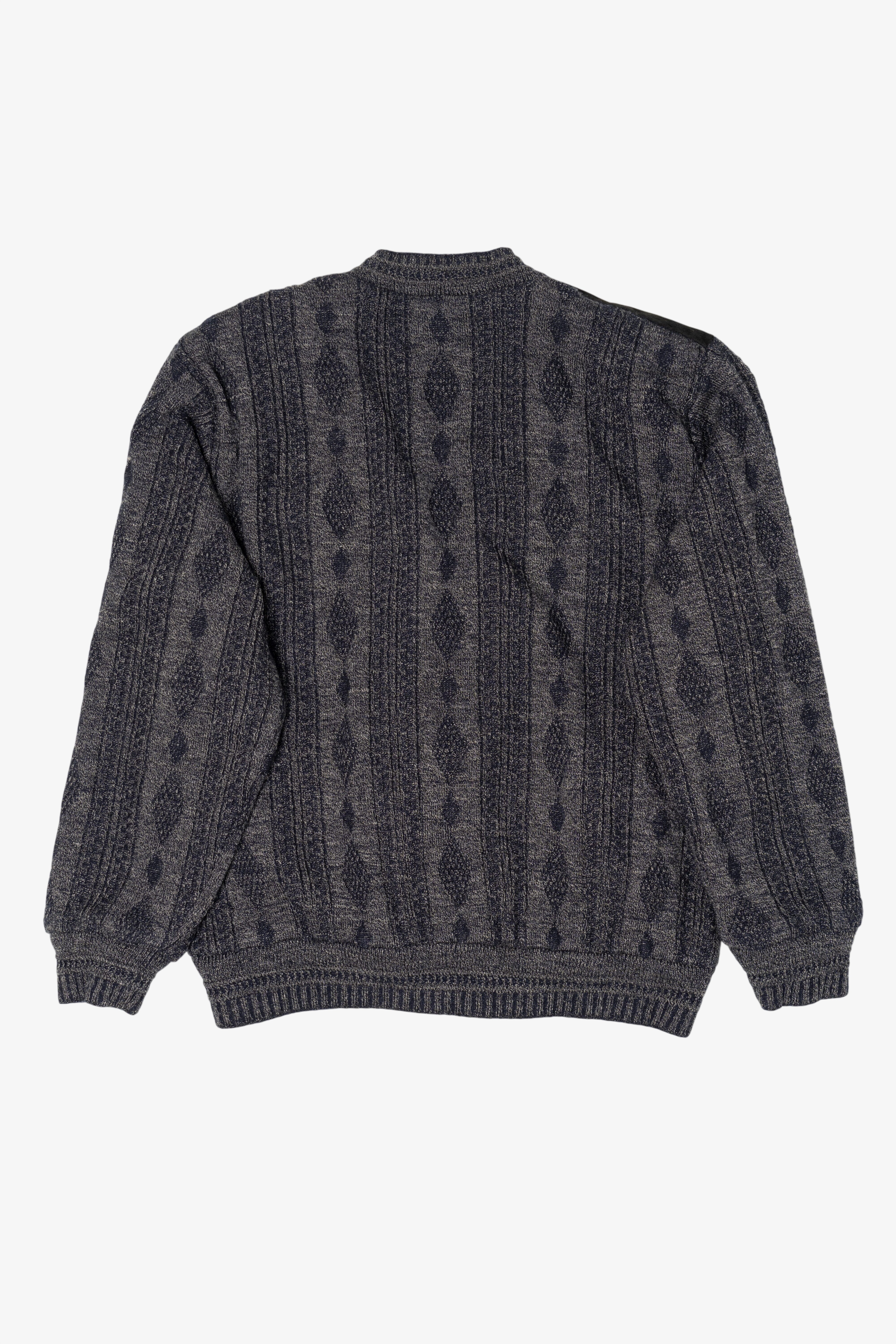 Vintage Dark Gray Canda Faux Suede Sweater (1980s)