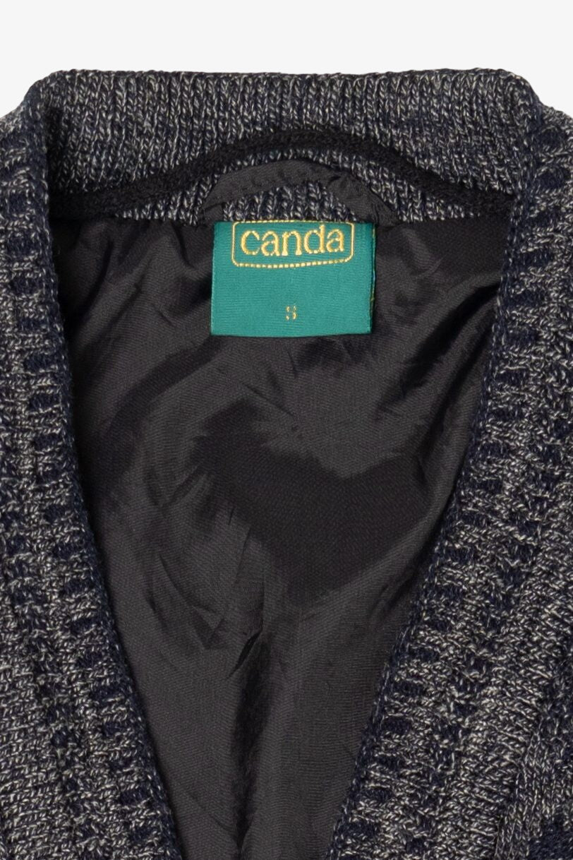 Vintage Dark Gray Canda Faux Suede Sweater (1980s)