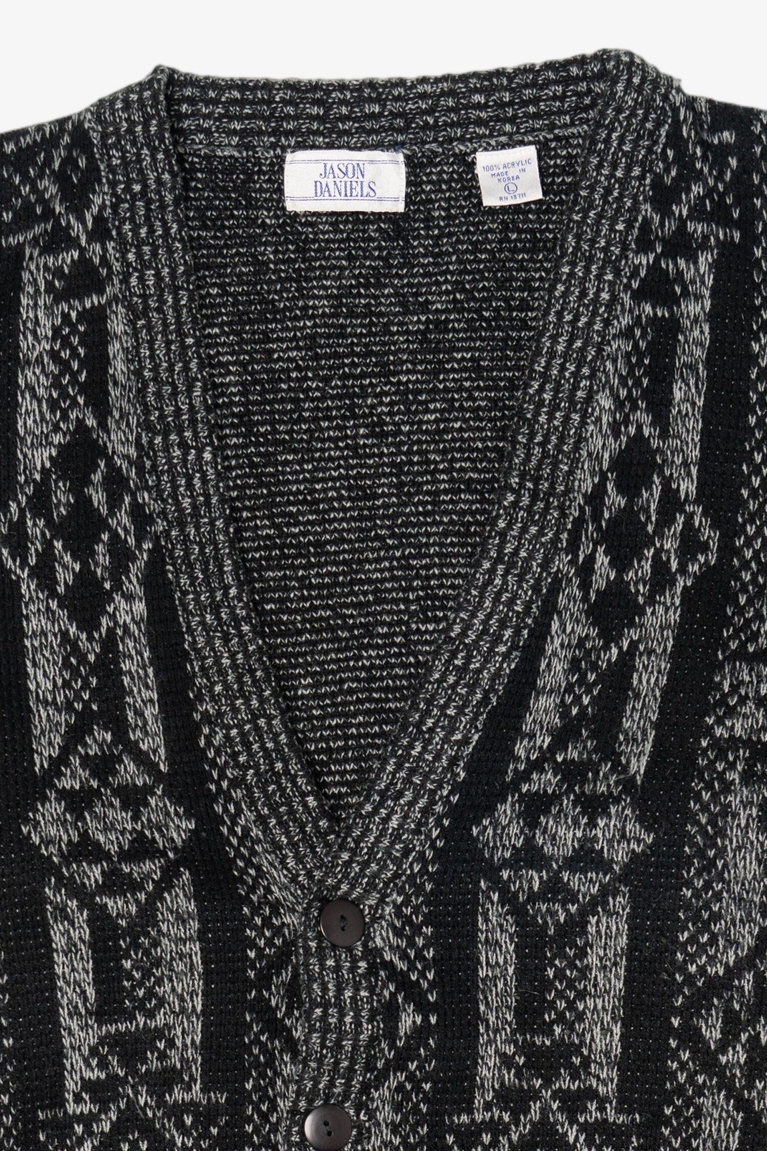 Vintage Dark Gray Jason Daniels Cardigan Sweater (1980s)