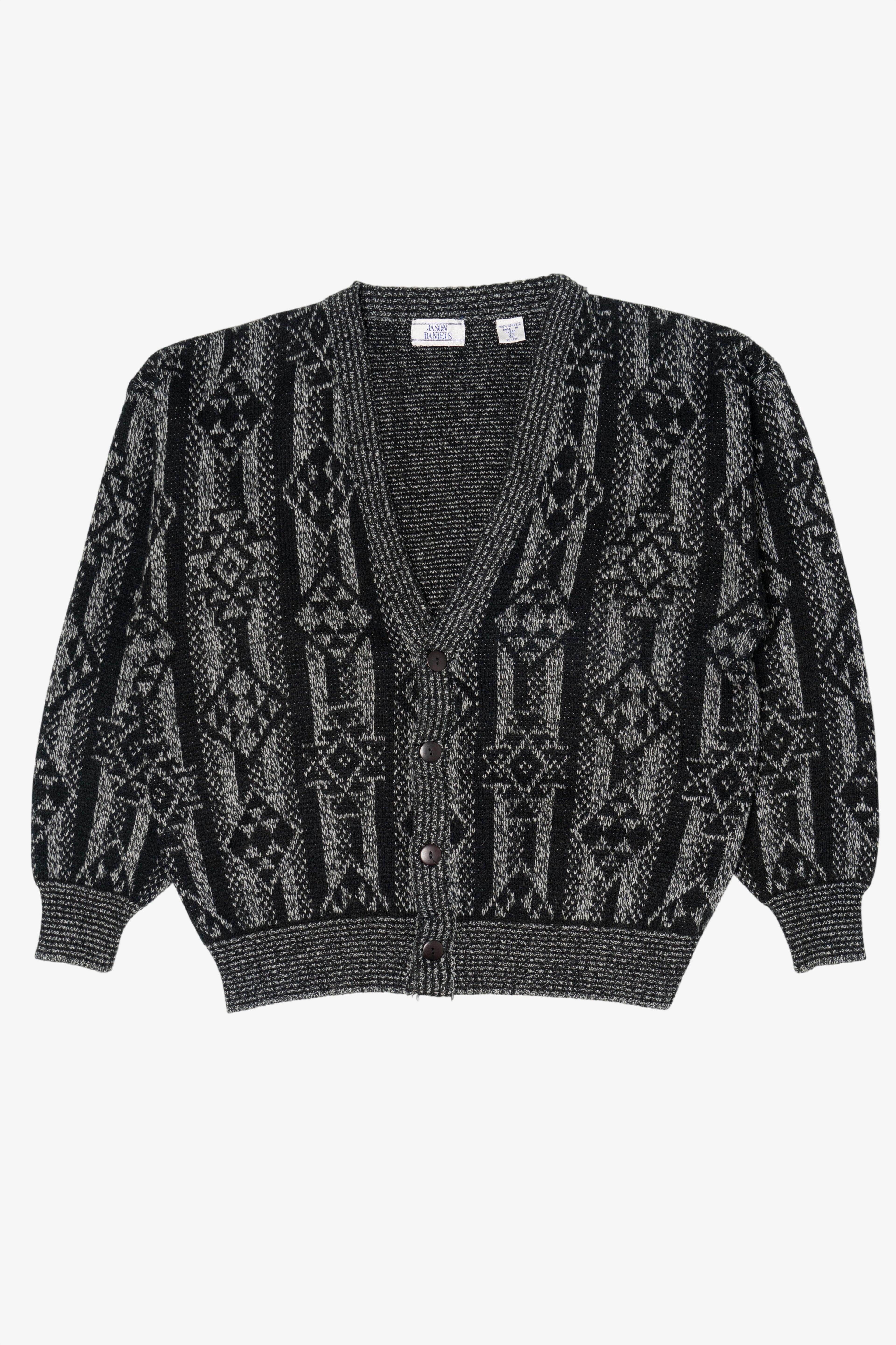 Vintage Dark Gray Jason Daniels Cardigan Sweater (1980s)