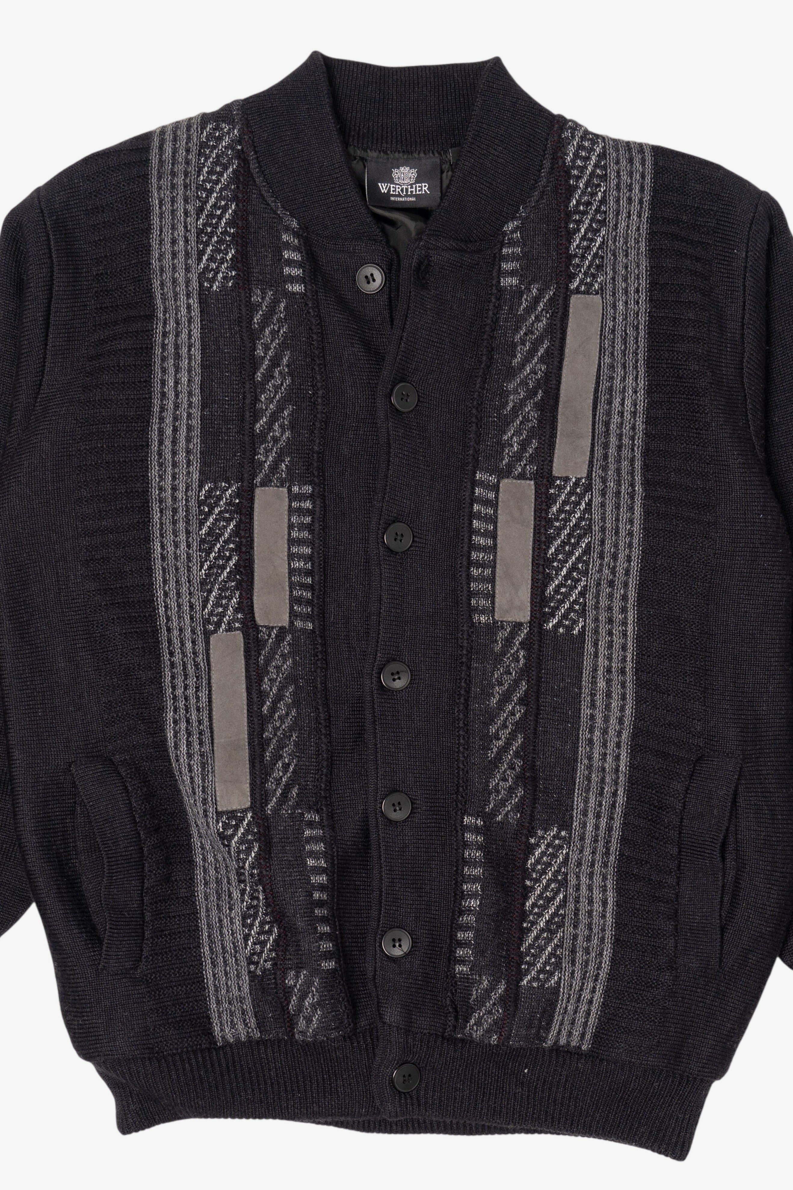 Vintage Black Lined Werther 80s Sweater (1980s)