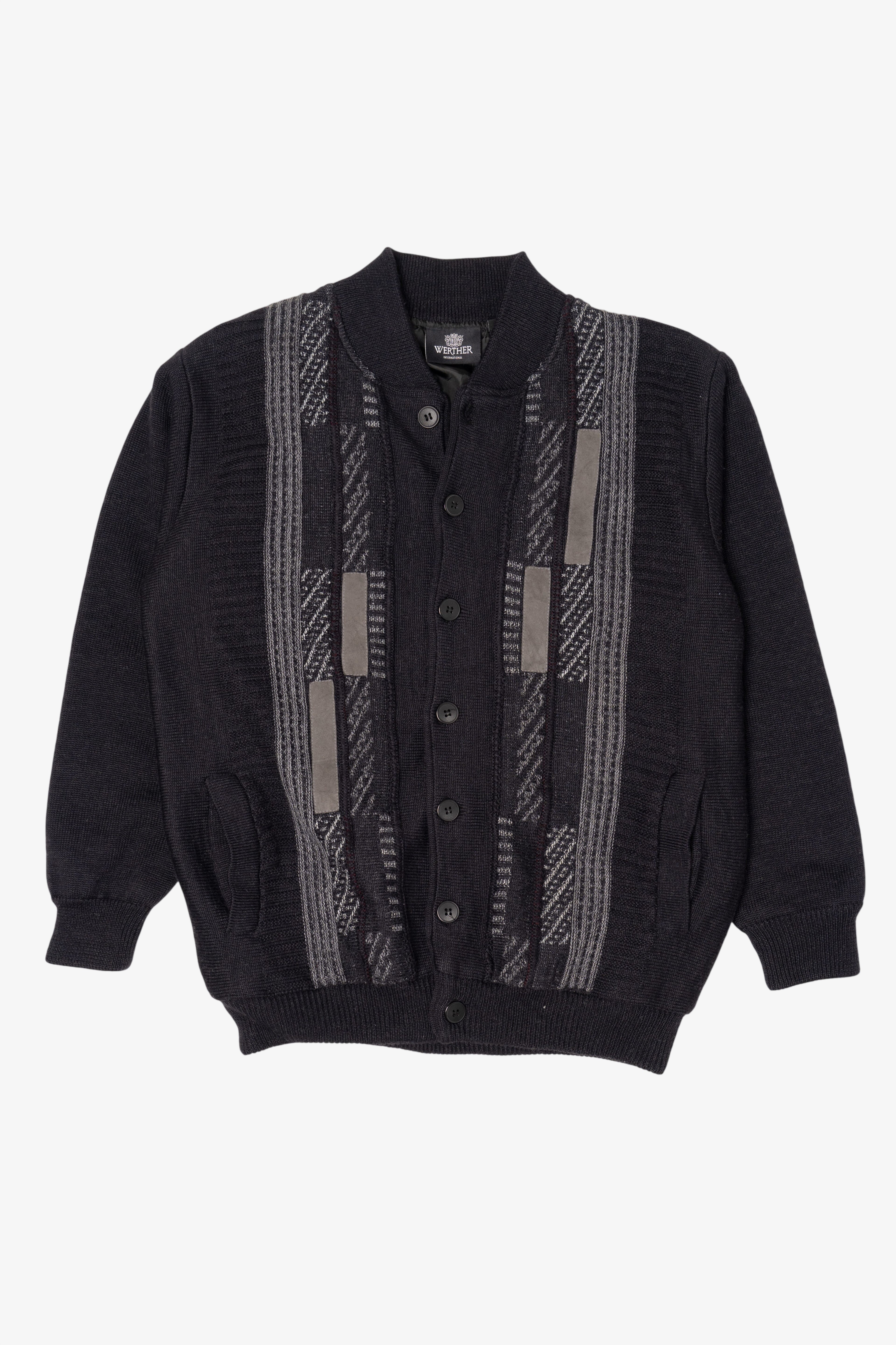 Vintage Black Lined Werther 80s Sweater (1980s)