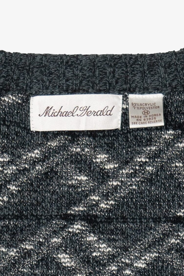 Vintage Gray Michael Gerald Cardigan Sweater (1980s)