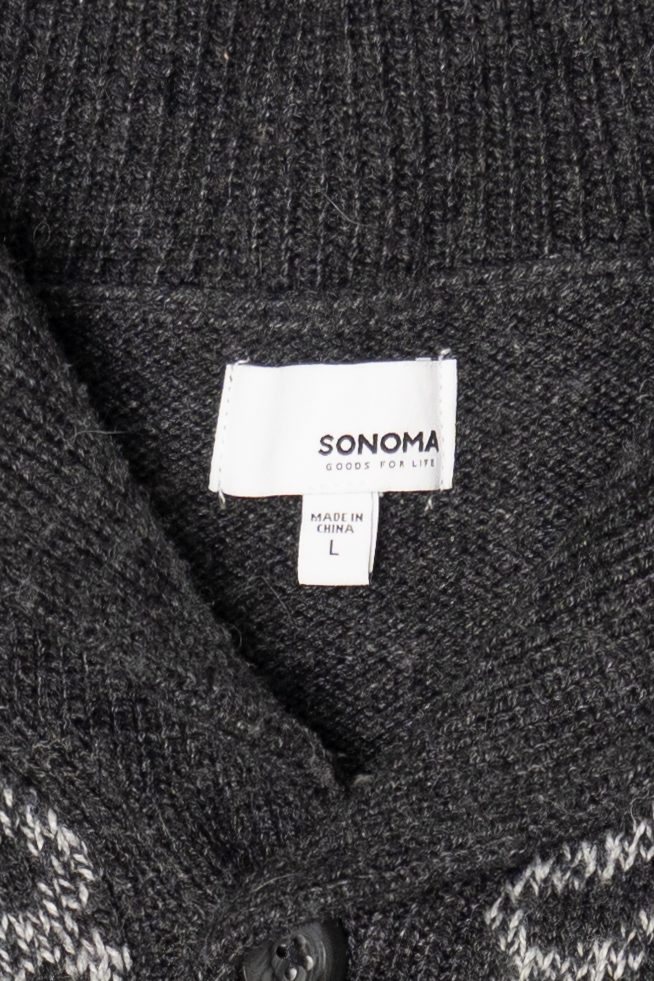Dark Gray Sonoma Cardigan Sweater (2010s)