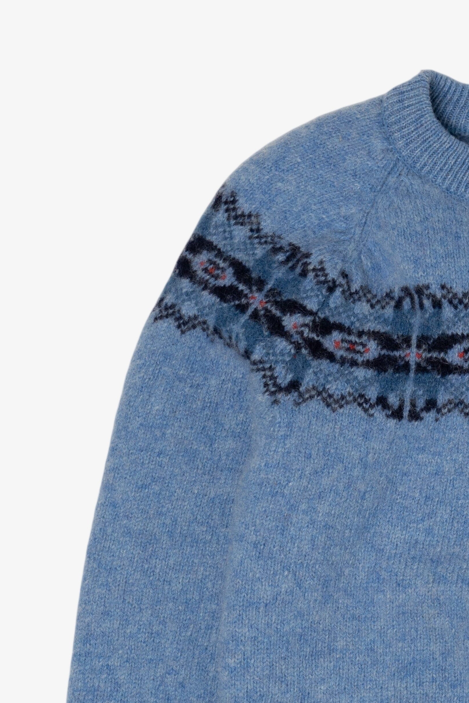 Vintage Blue Bamburgers Fair Isle Sweater (1990s)