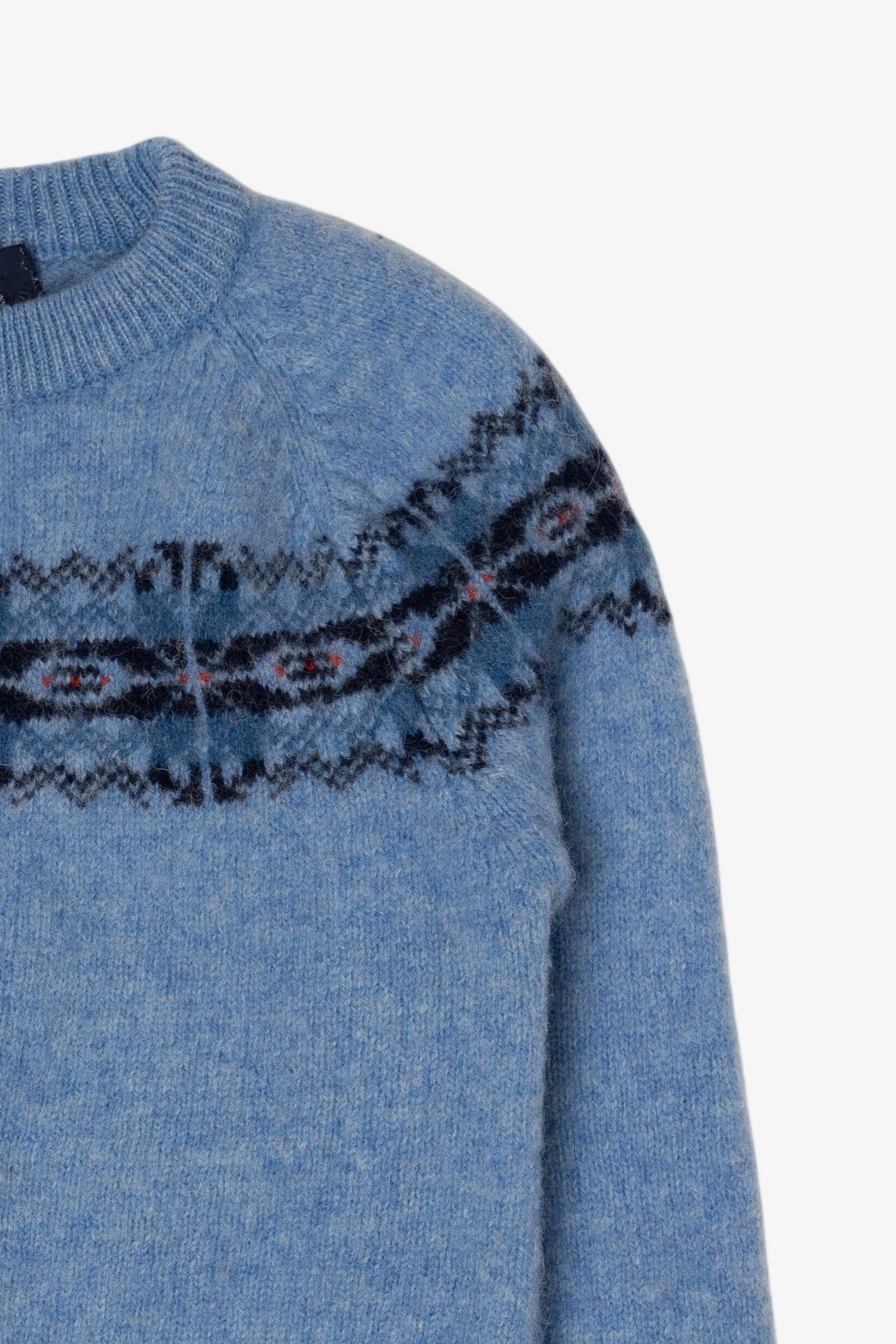 Vintage Blue Bamburgers Fair Isle Sweater (1990s)