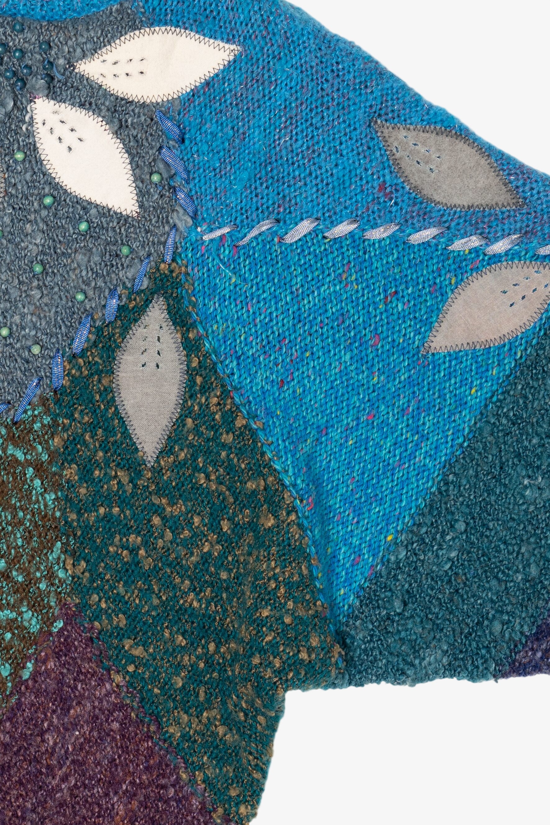 Vintage Blue 20 Ans Patchworks Sweater (1980s)