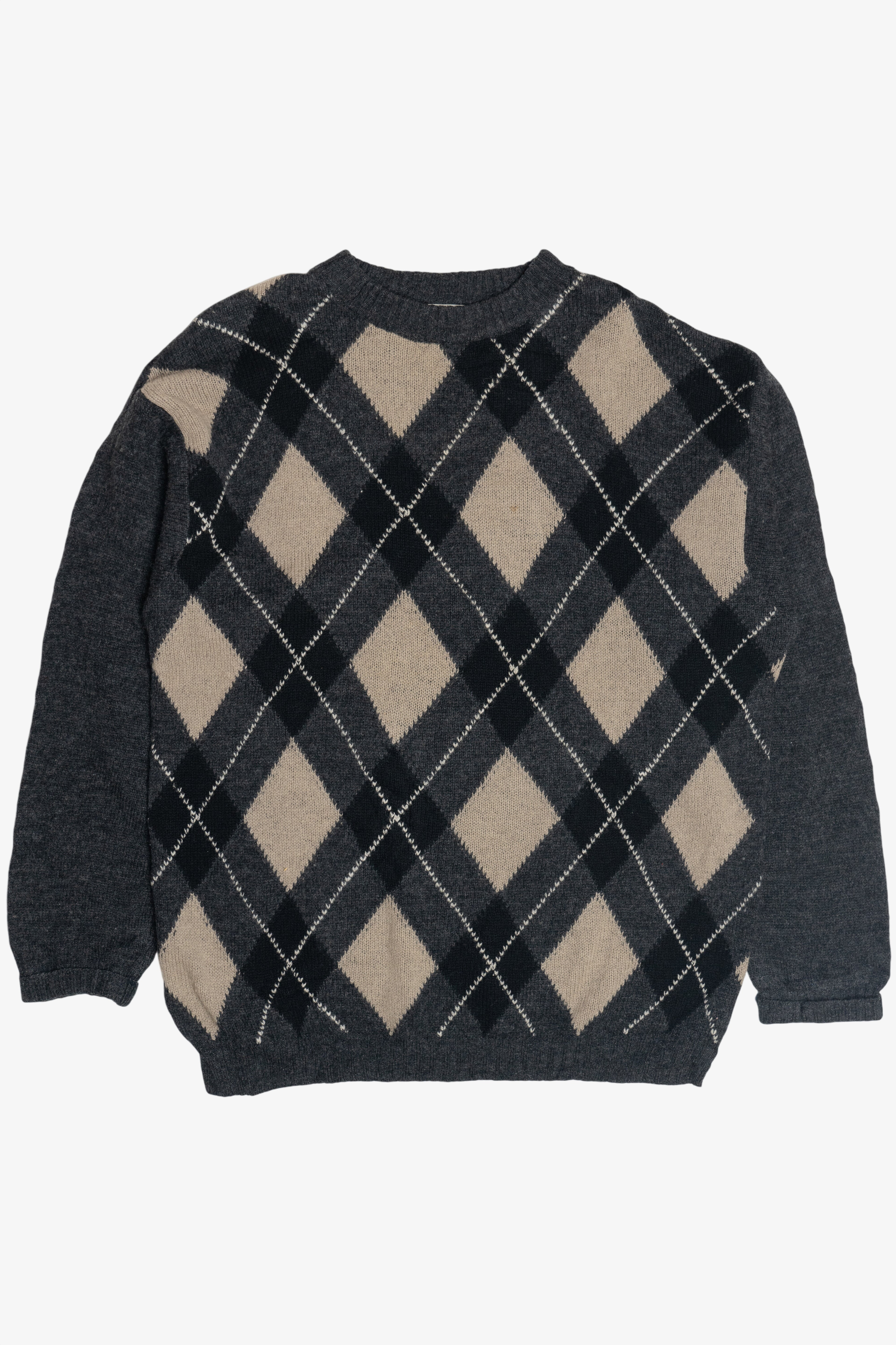 Vintage United Colors of Benetton Argyle Wool Sweater (1980s)