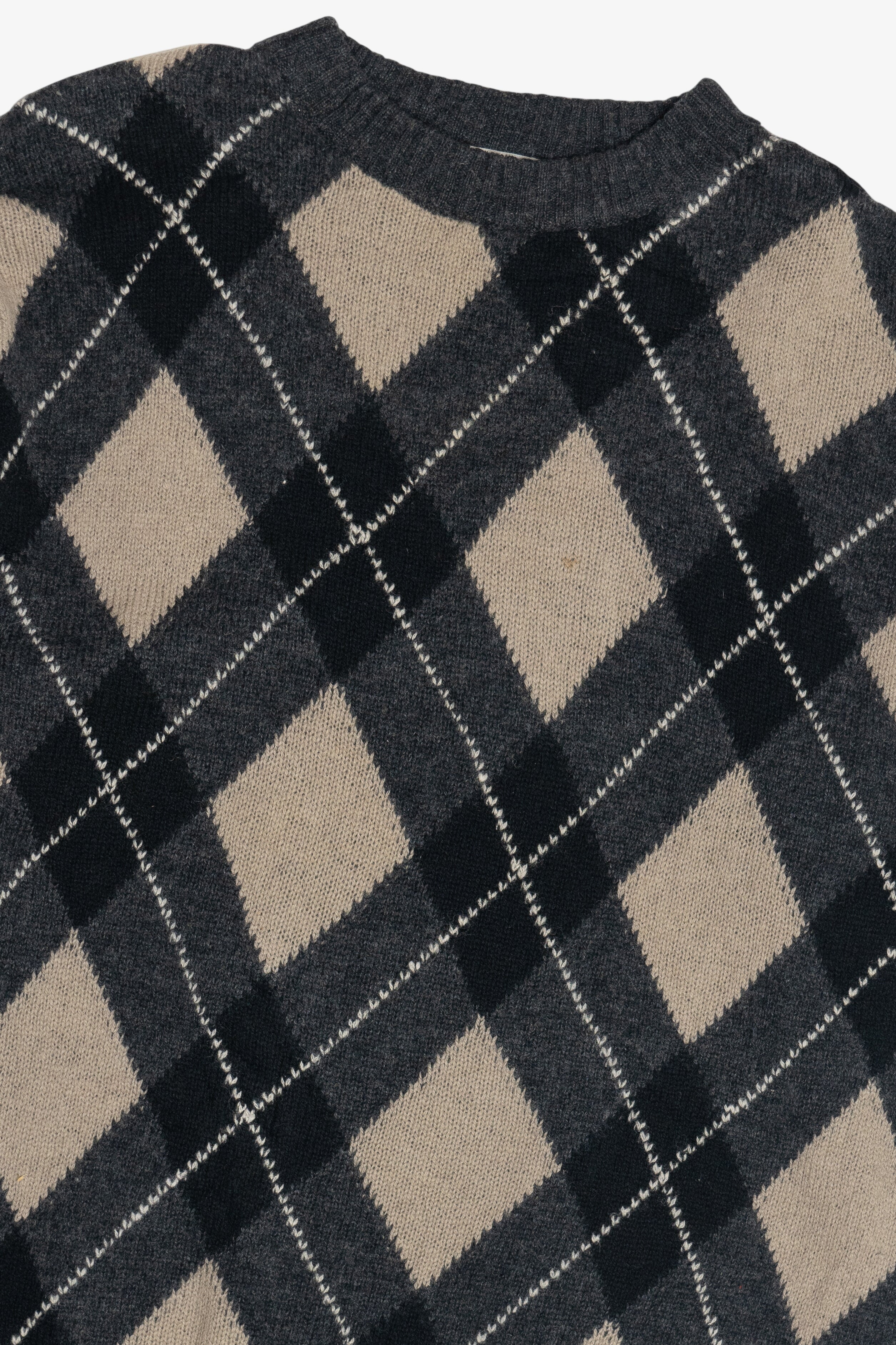 Vintage United Colors of Benetton Argyle Wool Sweater (1980s)