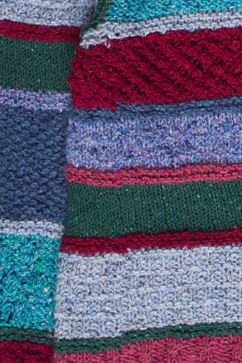 Vintage Handmade Mixed Knit Striped Sweater