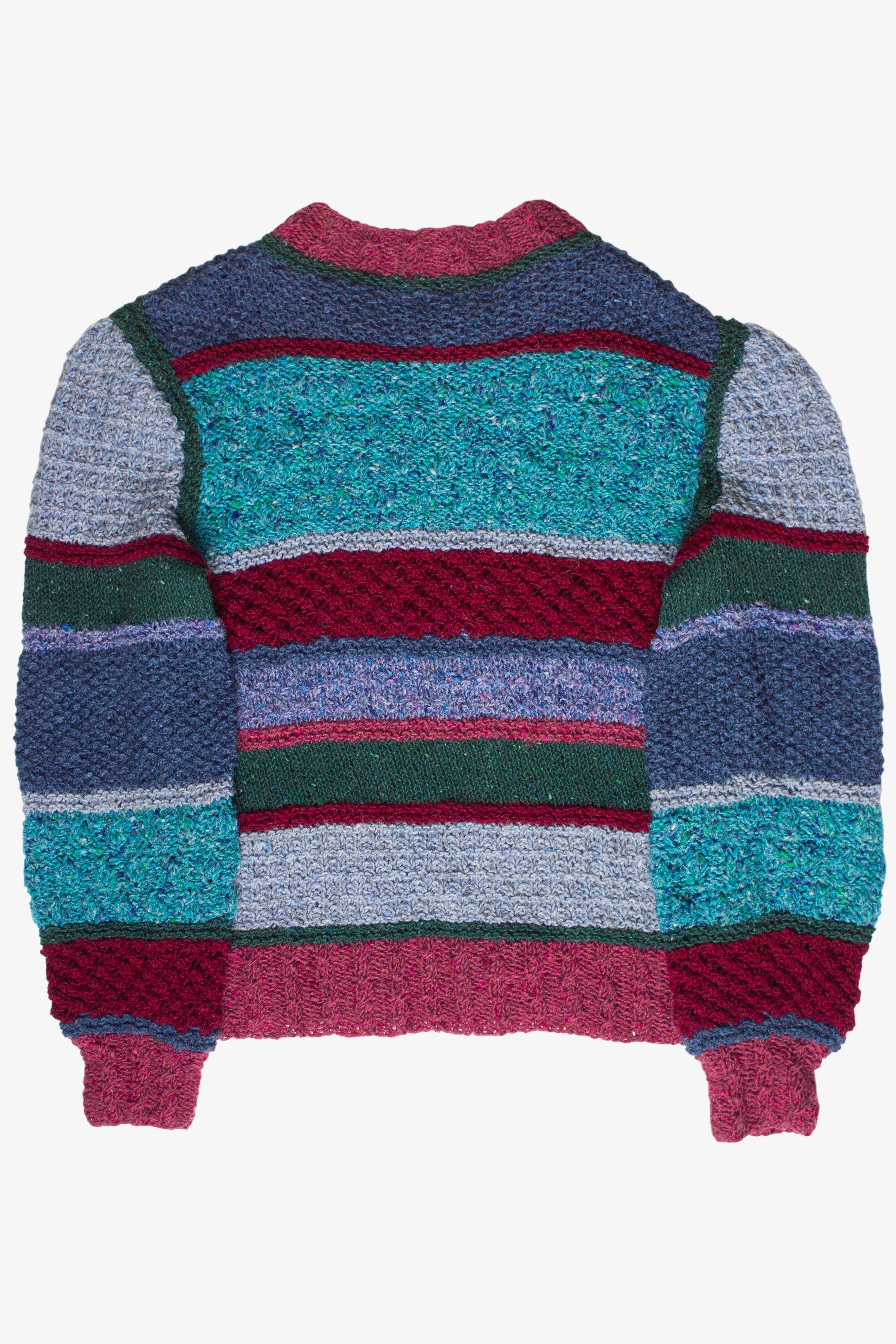 Vintage Handmade Mixed Knit Striped Sweater
