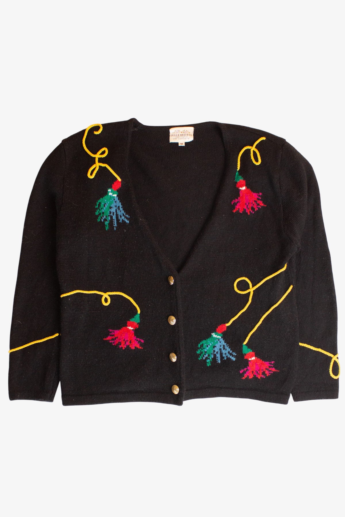 Vintage Cords And Tassels Cardigan Sweater (1990s)
